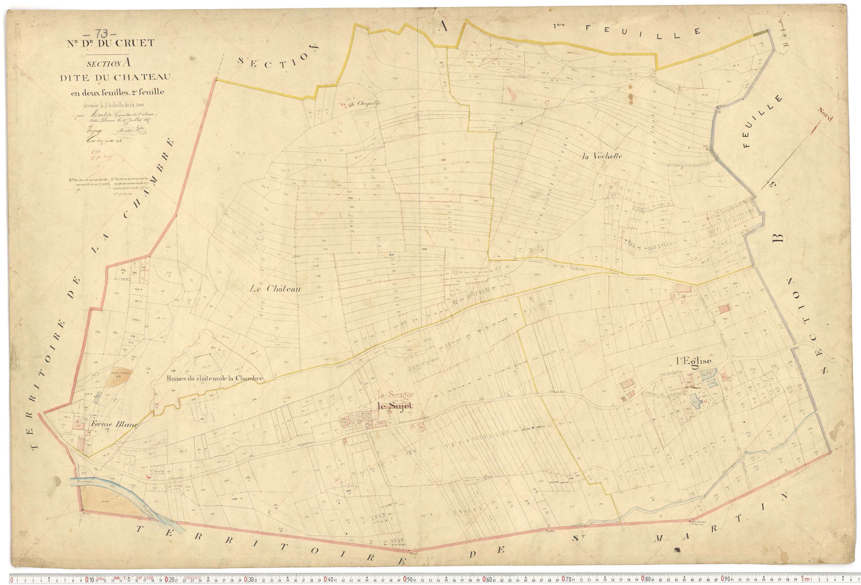 Cruet - Plans cadastraux du premier cadastre français.