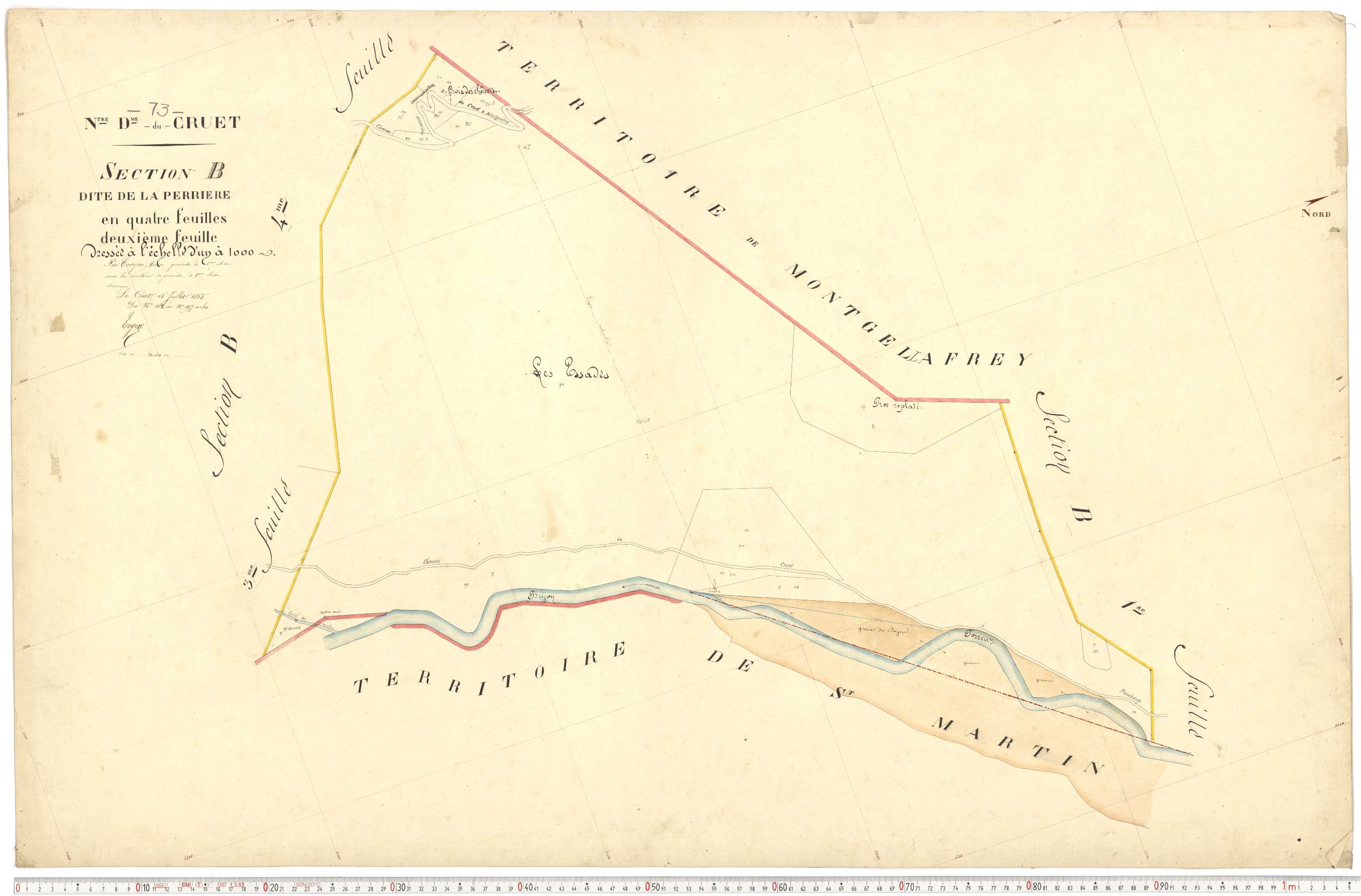 Cruet - Plans cadastraux du premier cadastre français.