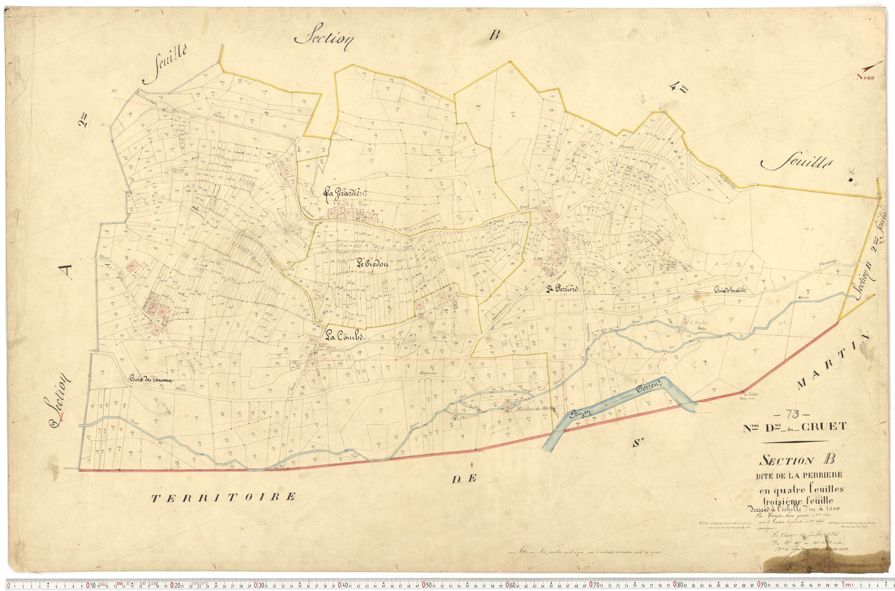 Cruet - Plans cadastraux du premier cadastre français.