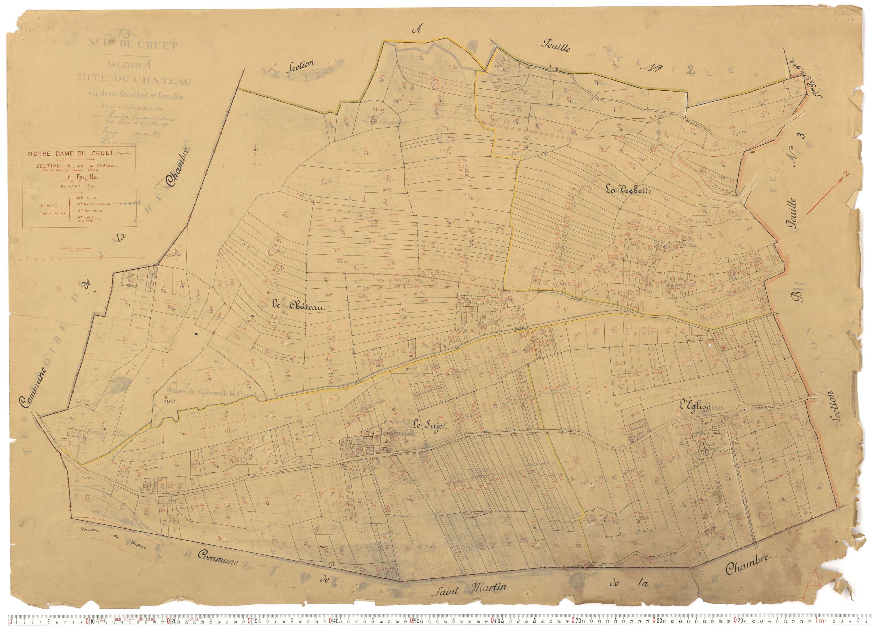 Cruet - Plans cadastraux du cadastre rénové.