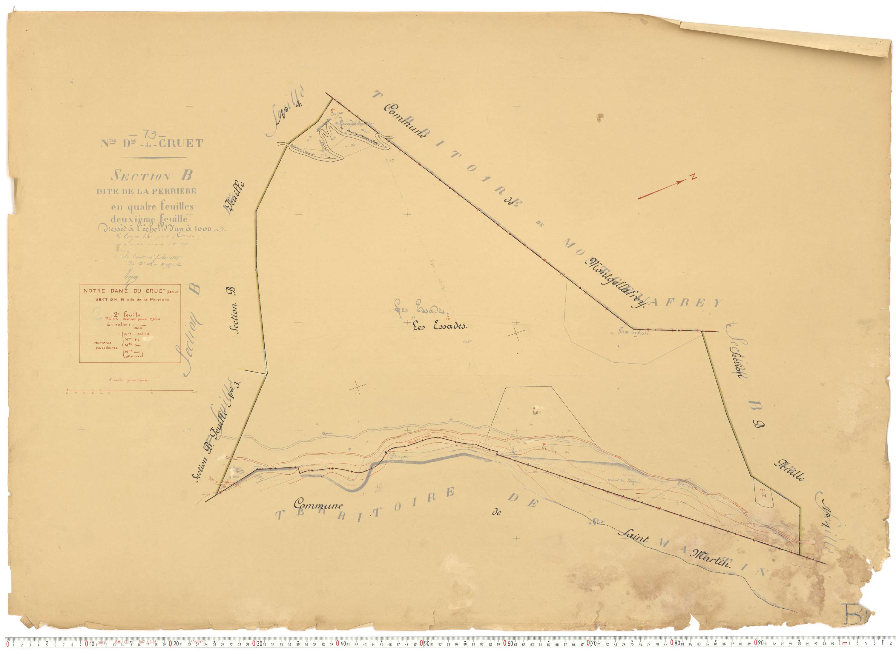 Cruet - Plans cadastraux du cadastre rénové.