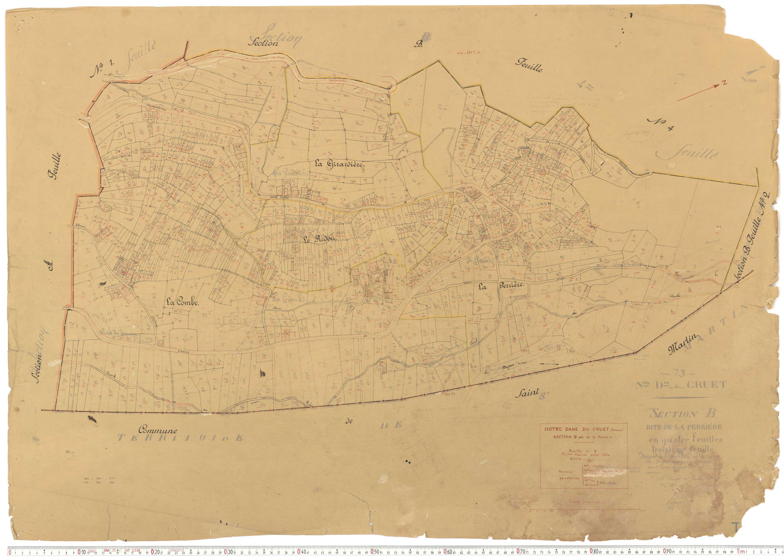 Cruet - Plans cadastraux du cadastre rénové.