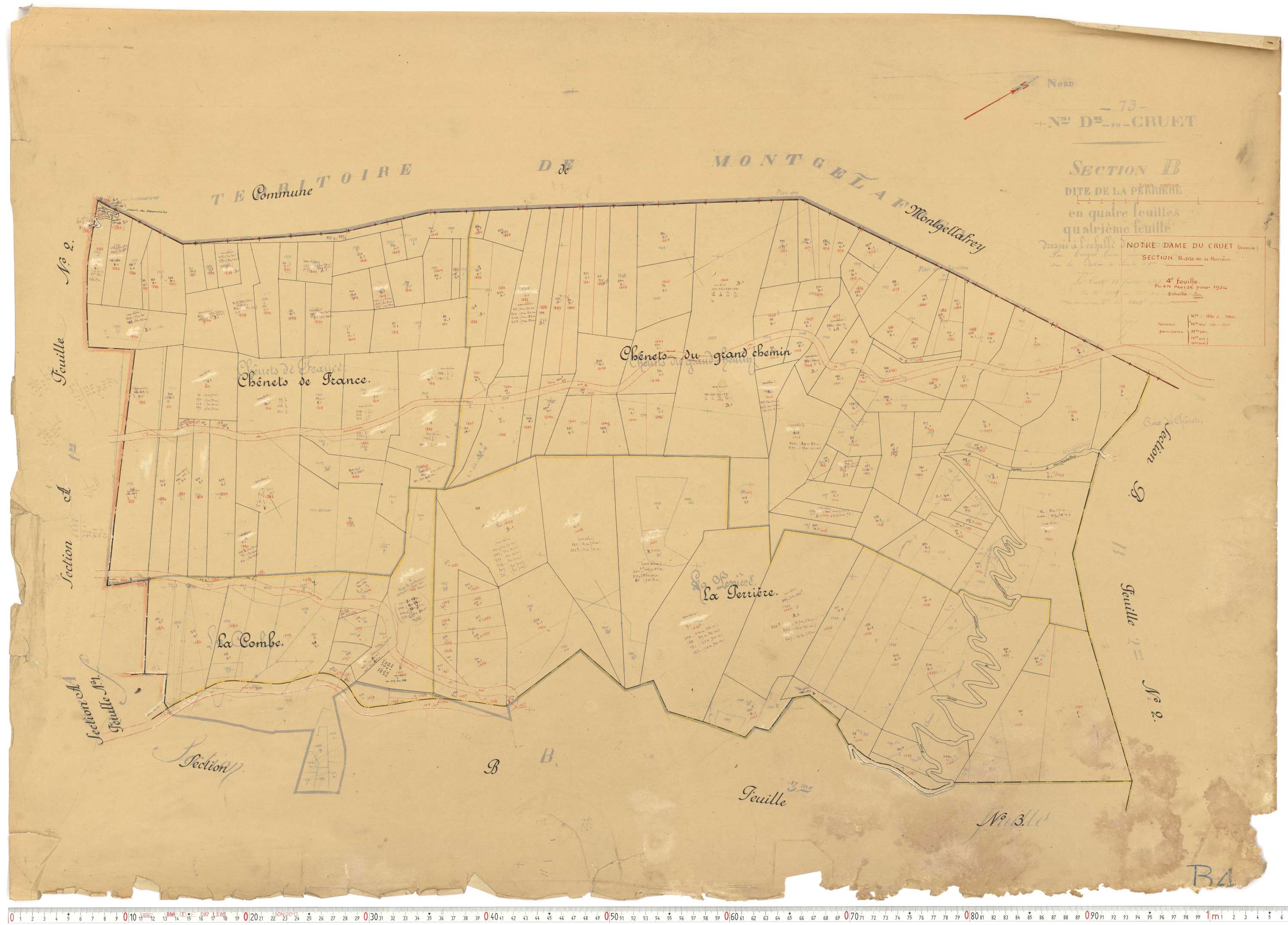 Cruet - Plans cadastraux du cadastre rénové.