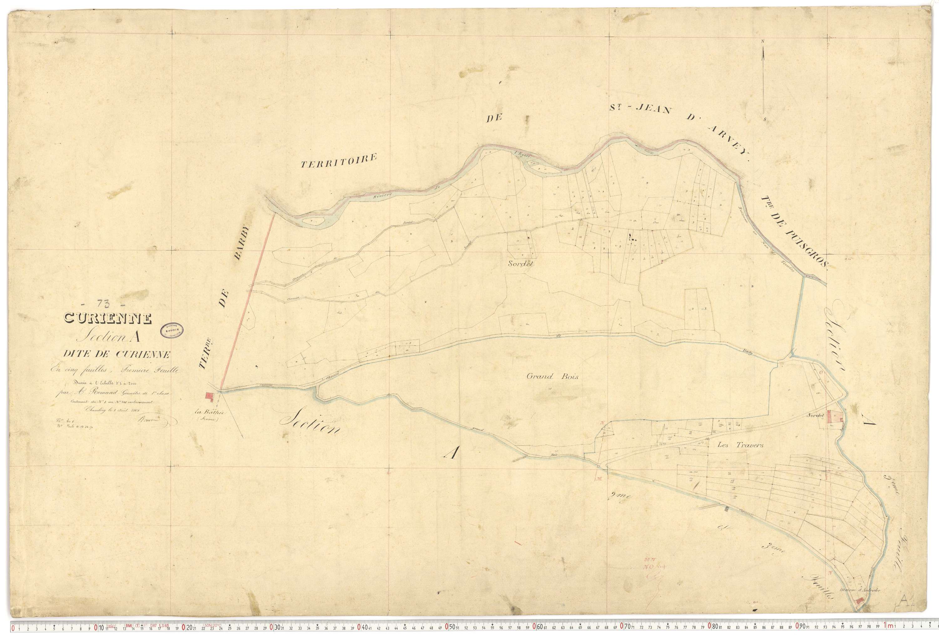 Curienne - Plans cadastraux du premier cadastre français.