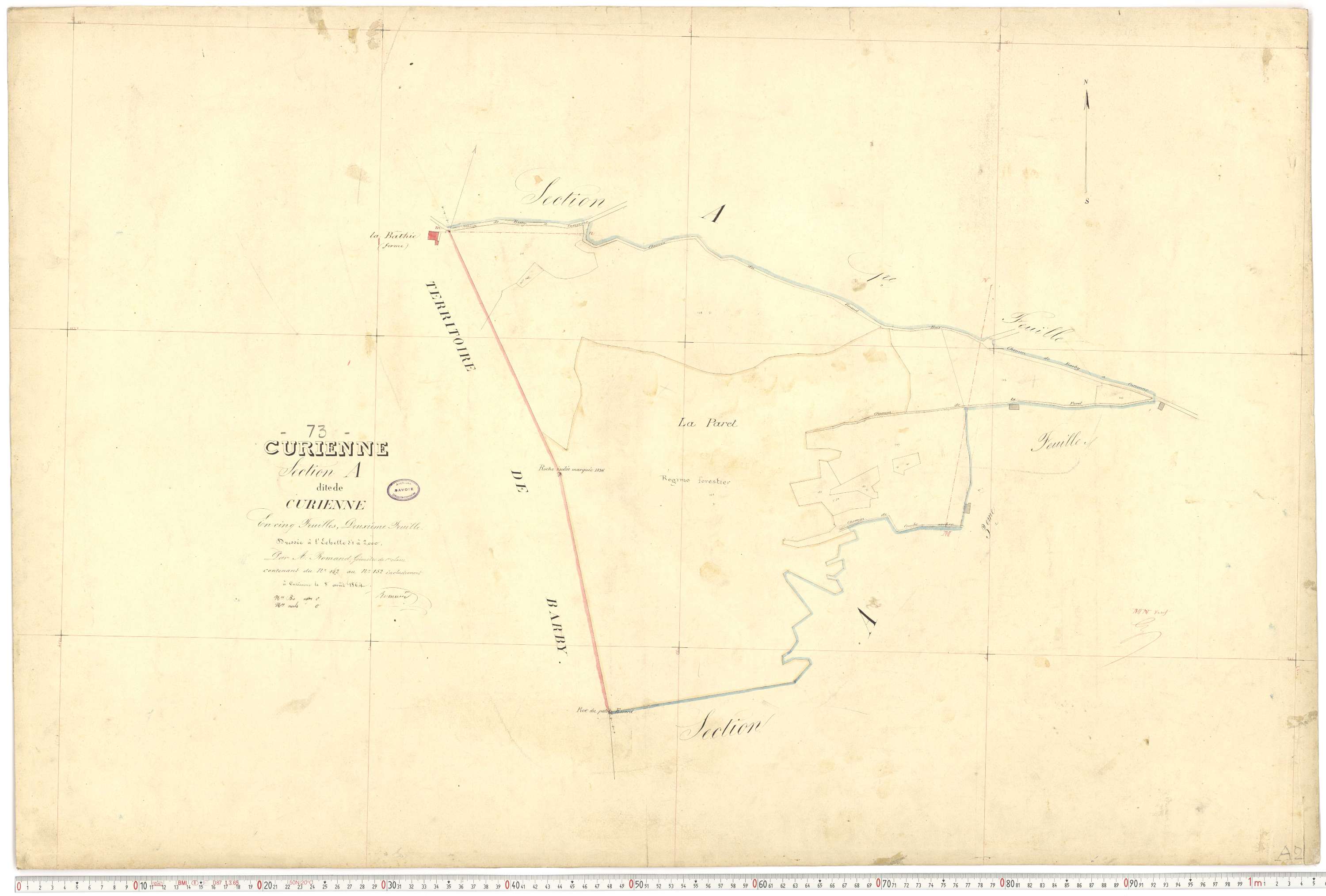 Curienne - Plans cadastraux du premier cadastre français.