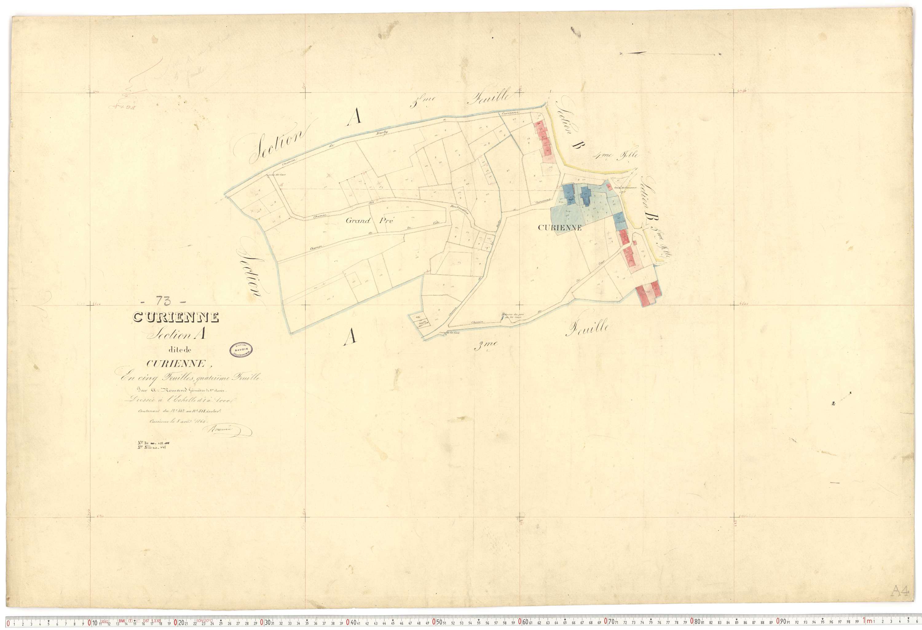 Curienne - Plans cadastraux du premier cadastre français.