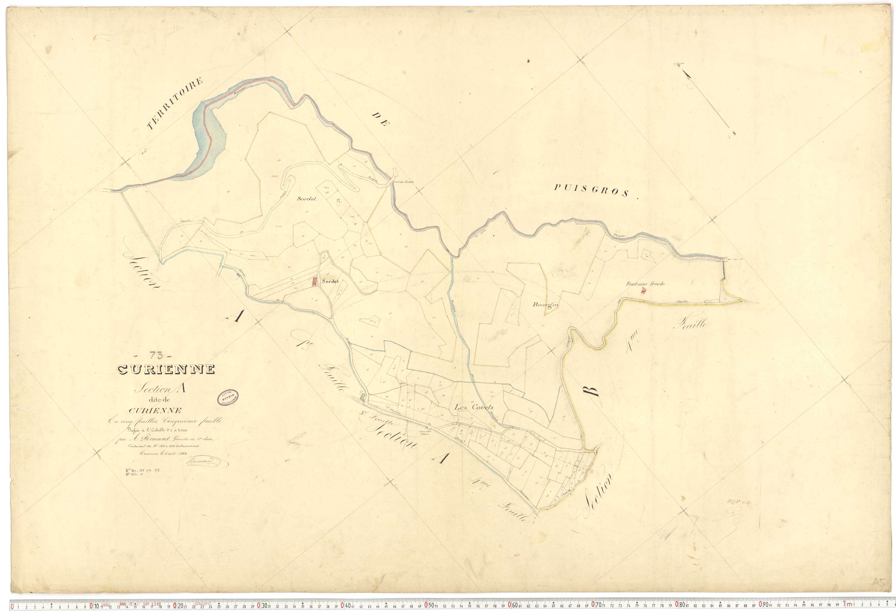 Curienne - Plans cadastraux du premier cadastre français.