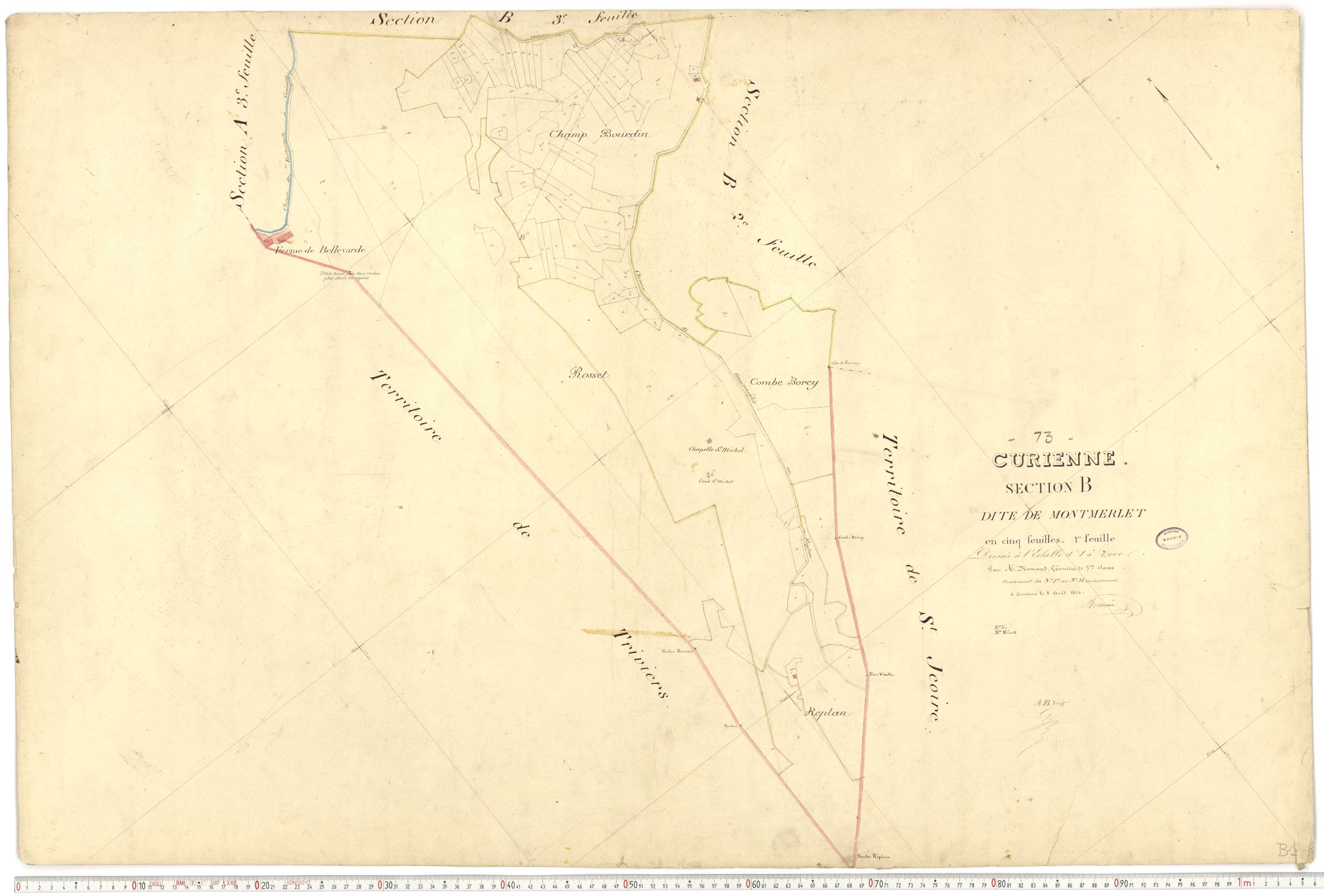 Curienne - Plans cadastraux du premier cadastre français.
