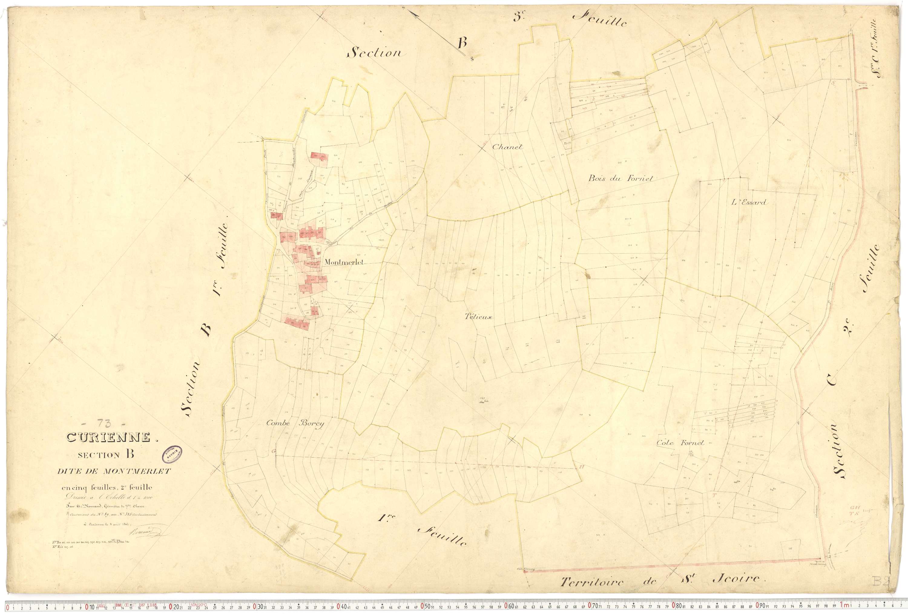 Curienne - Plans cadastraux du premier cadastre français.