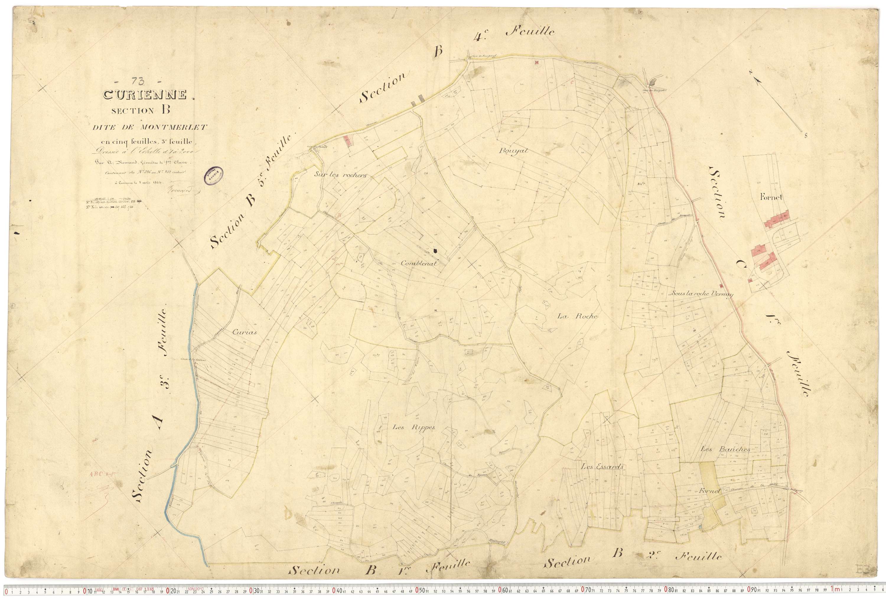Curienne - Plans cadastraux du premier cadastre français.