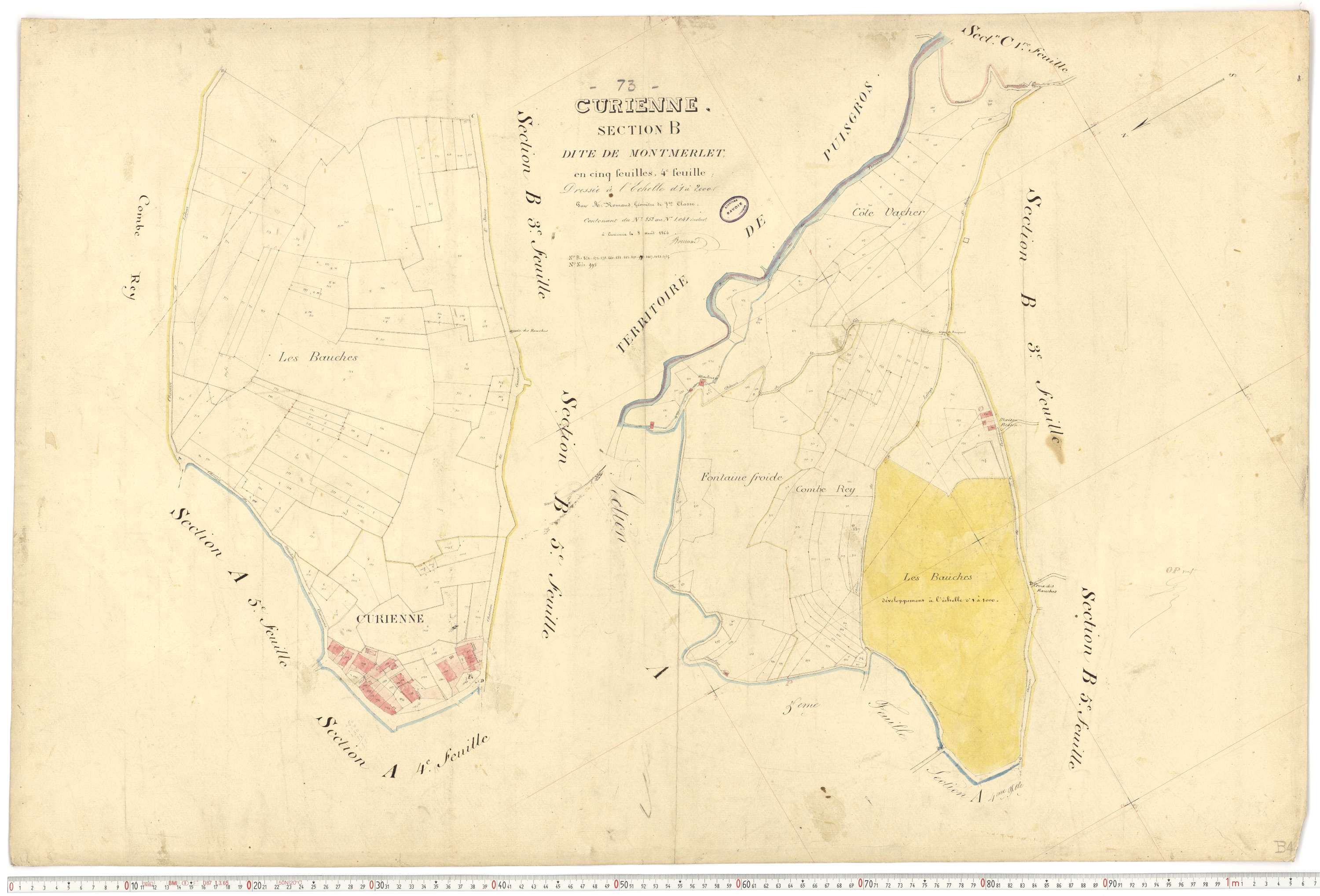 Curienne - Plans cadastraux du premier cadastre français.