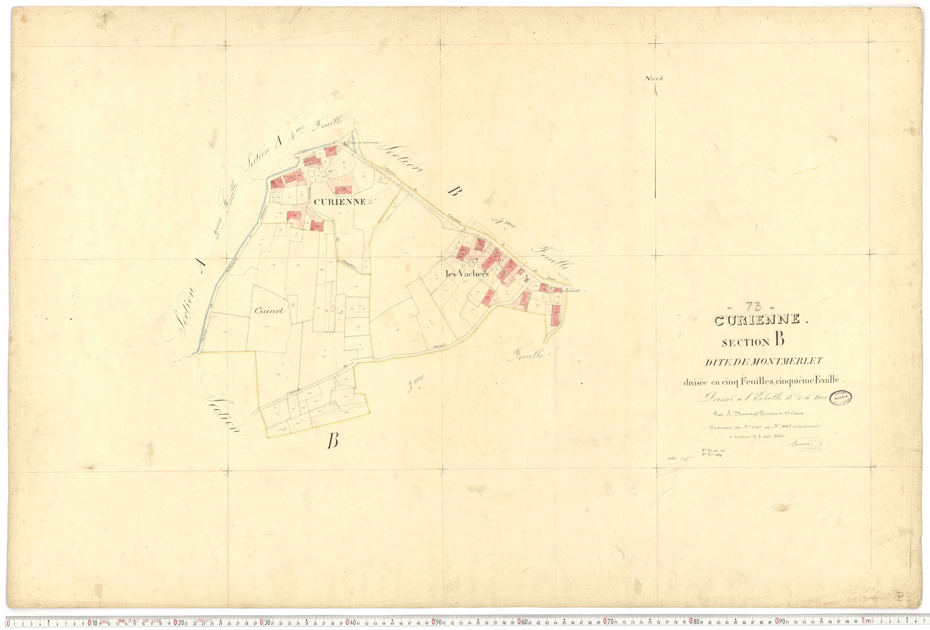 Curienne - Plans cadastraux du premier cadastre français.