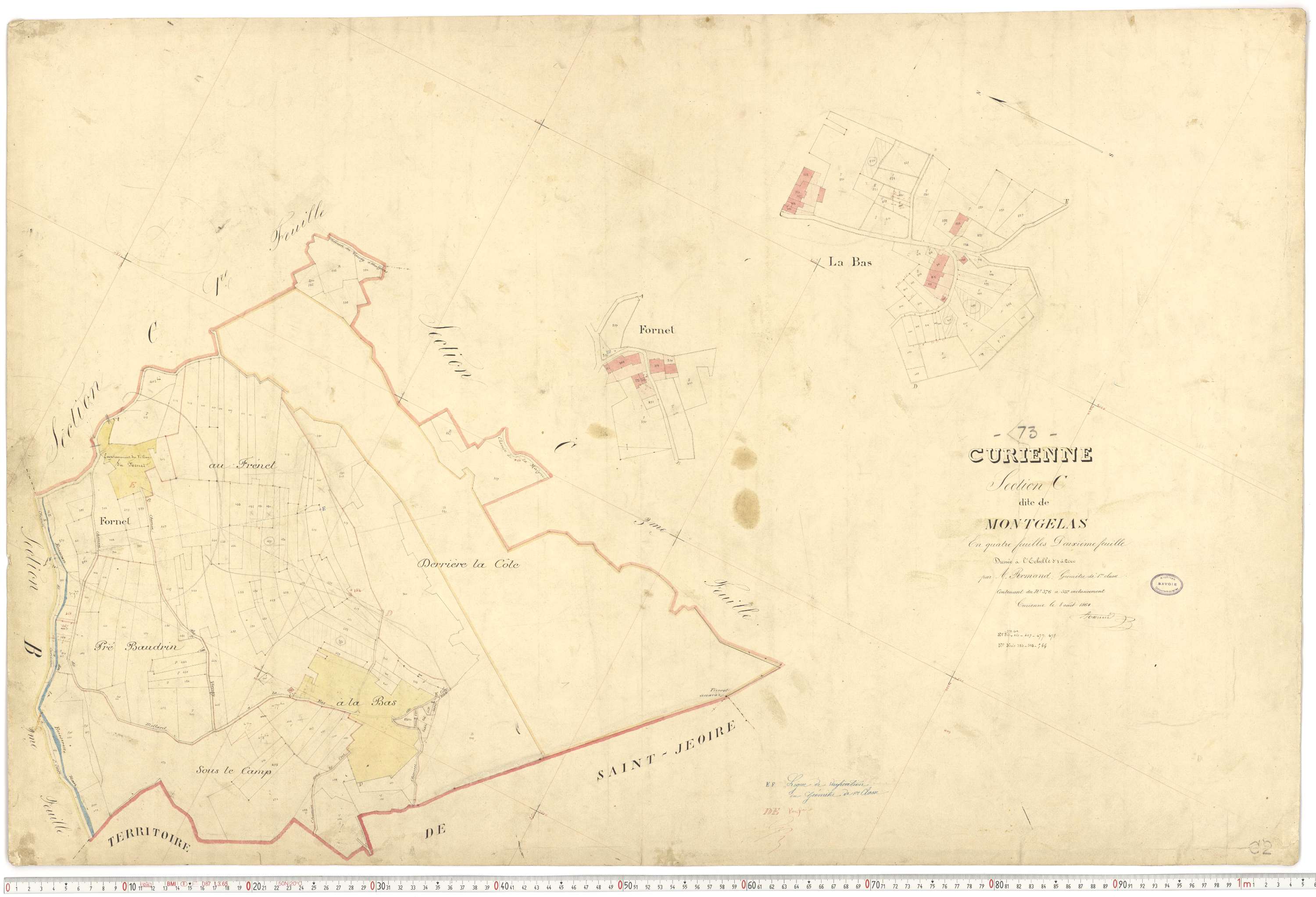 Curienne - Plans cadastraux du premier cadastre français.