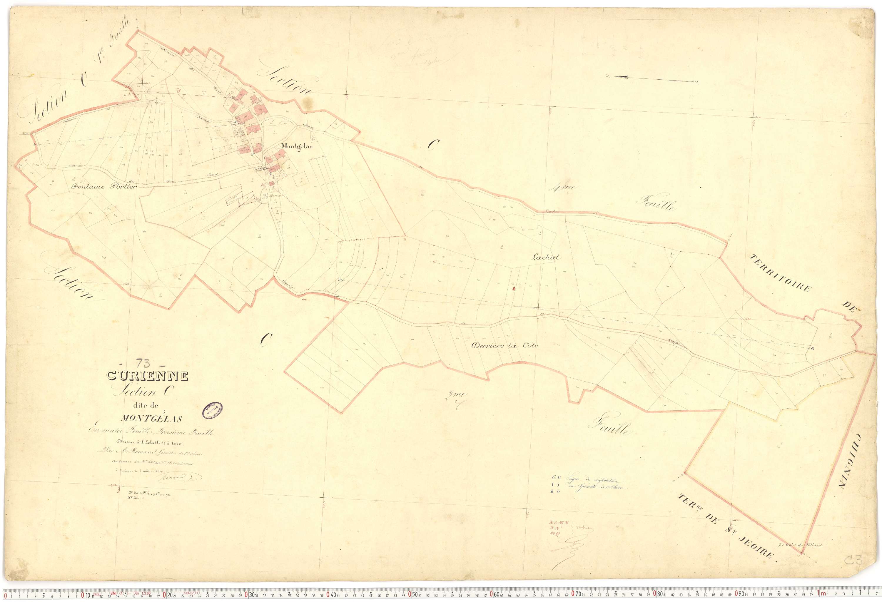 Curienne - Plans cadastraux du premier cadastre français.