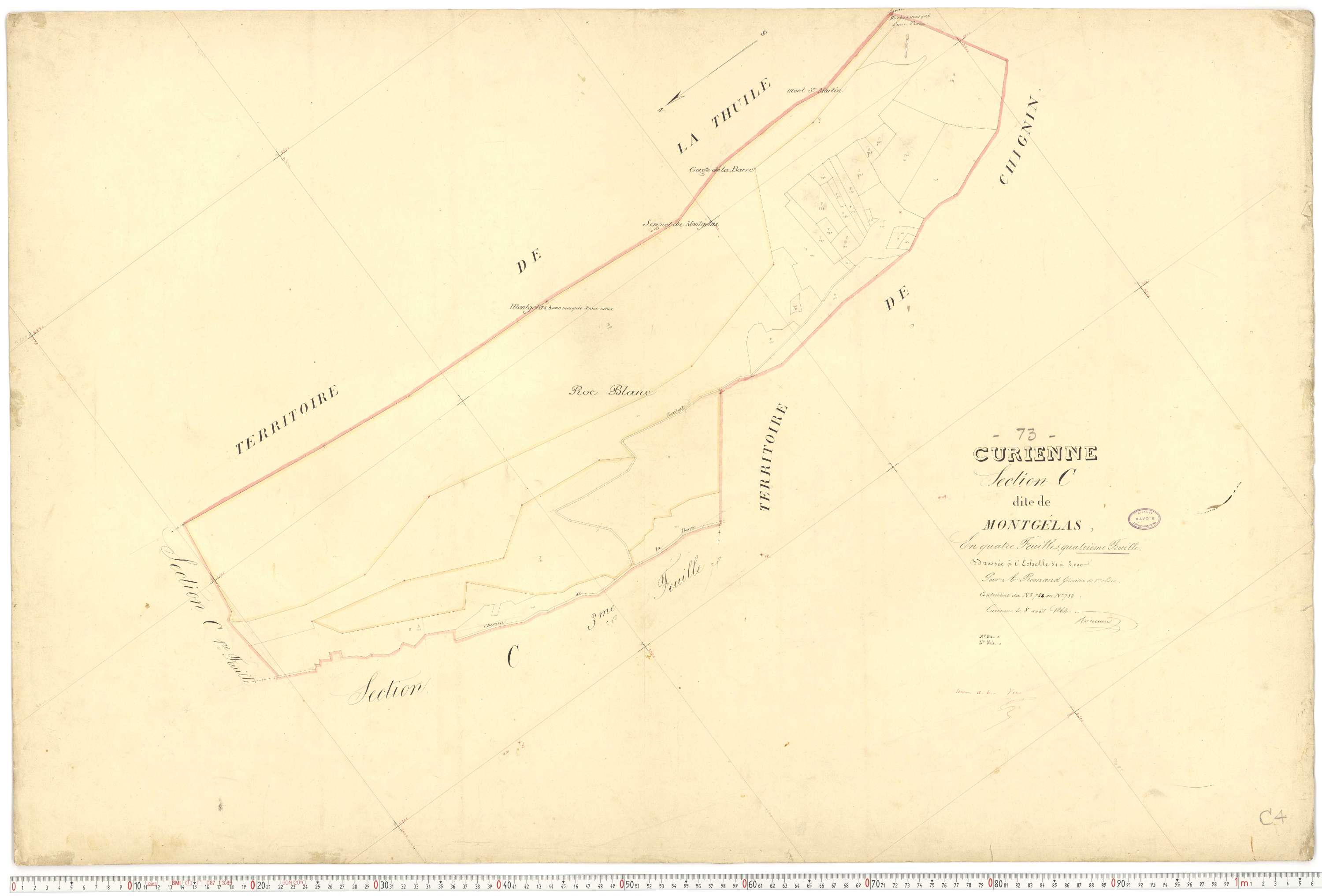 Curienne - Plans cadastraux du premier cadastre français.