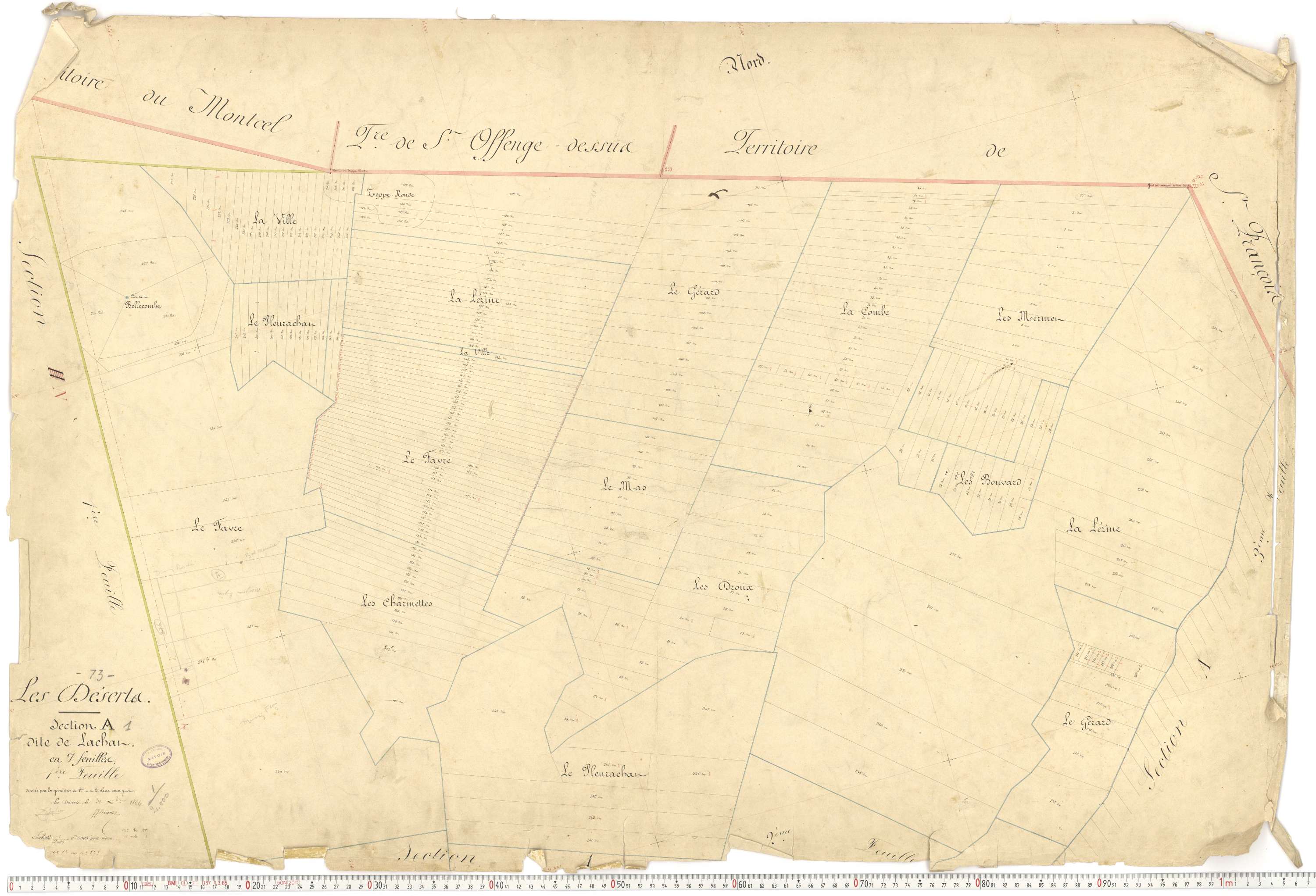 Déserts - Cadastre français (1864).