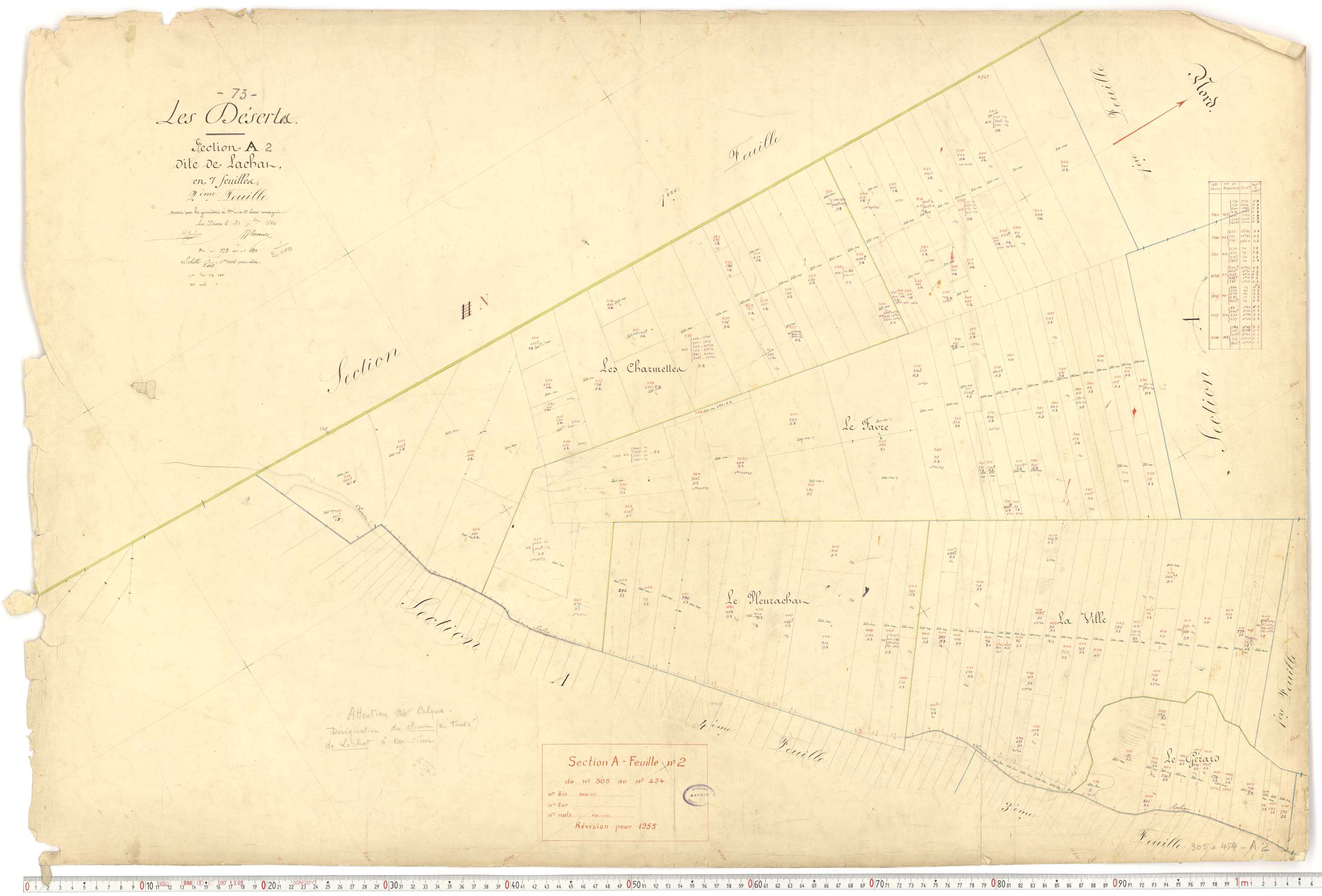 Déserts - Cadastre français (1864).