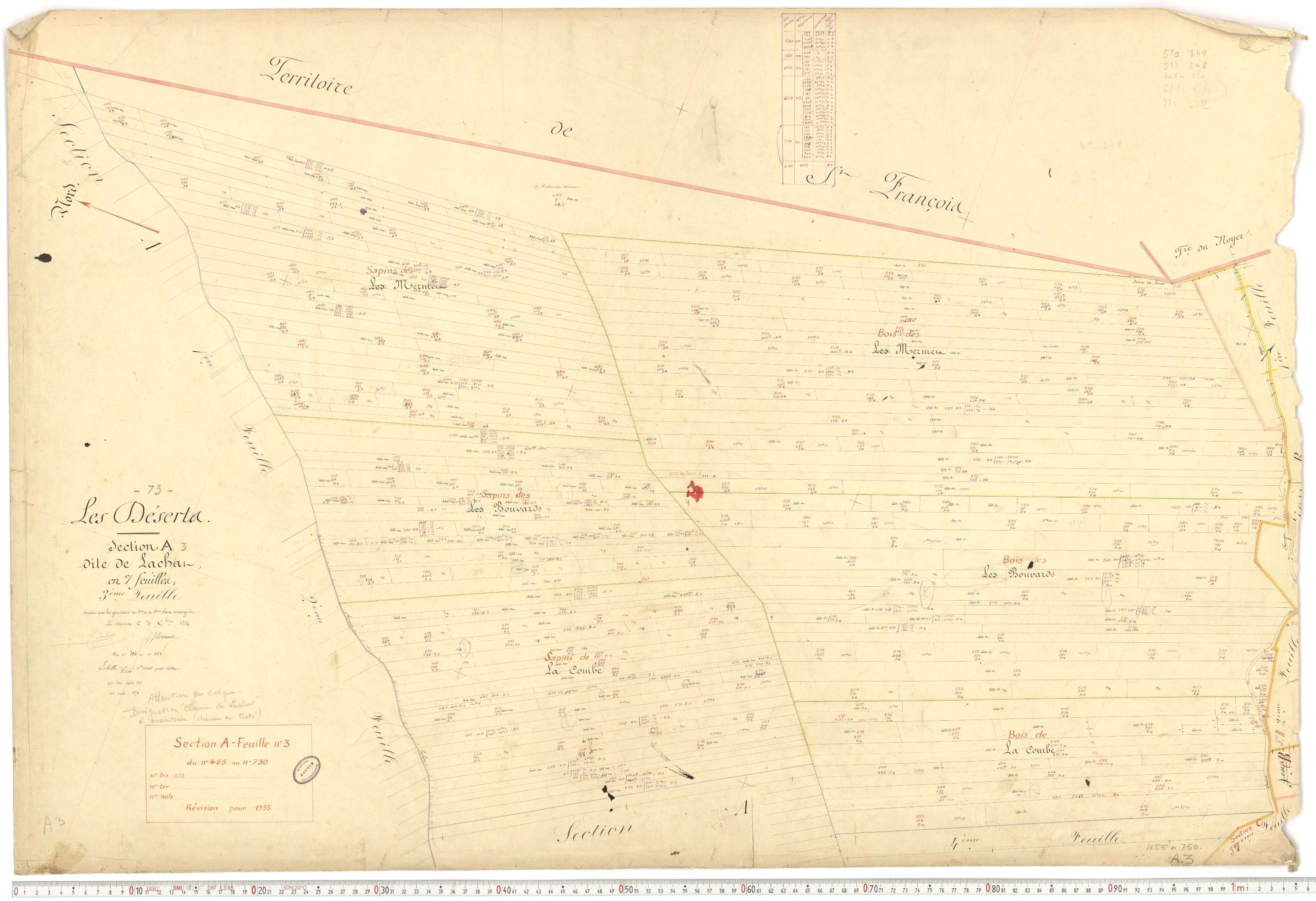 Déserts - Cadastre français (1864).