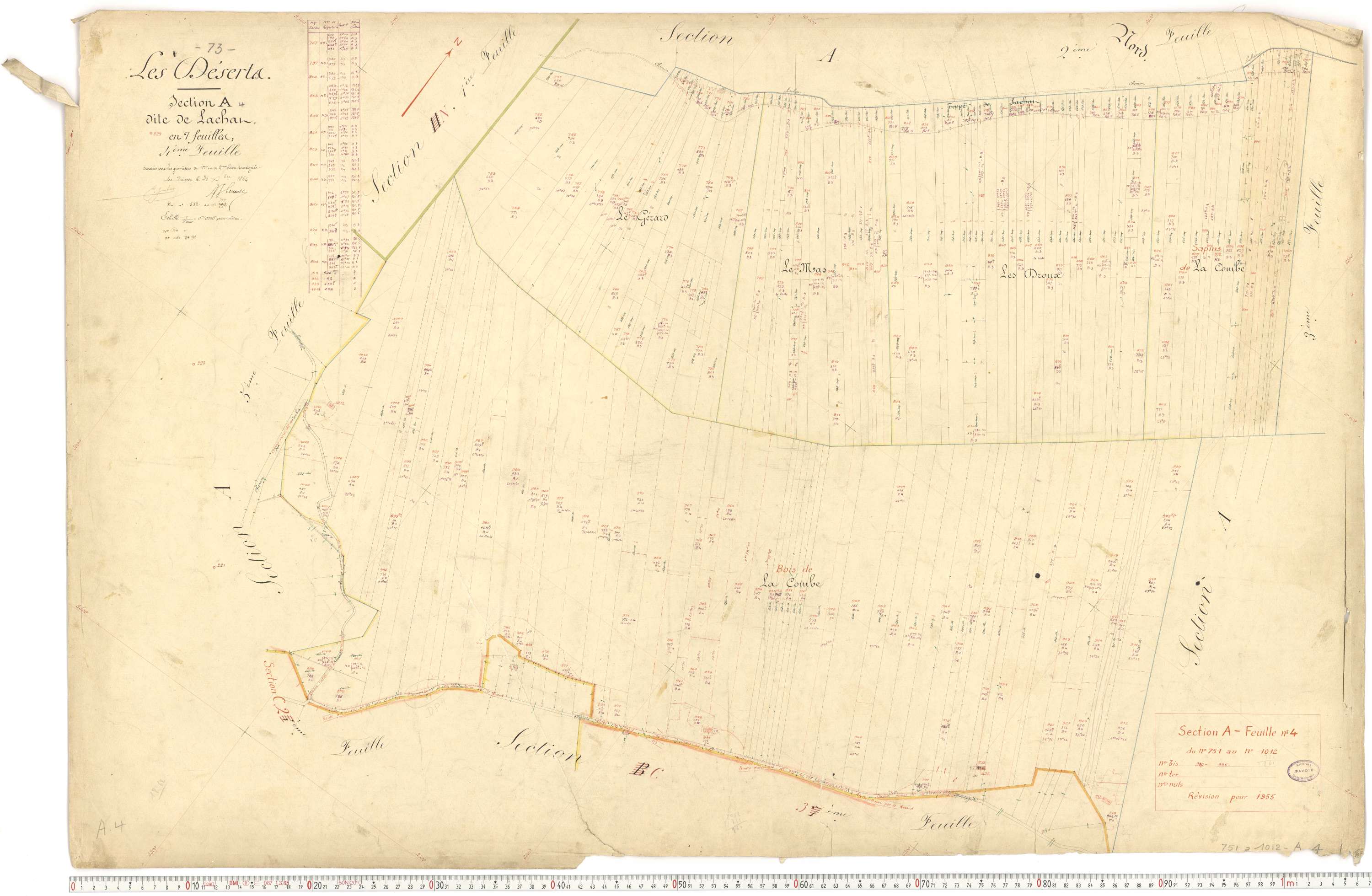 Déserts - Cadastre français (1864).