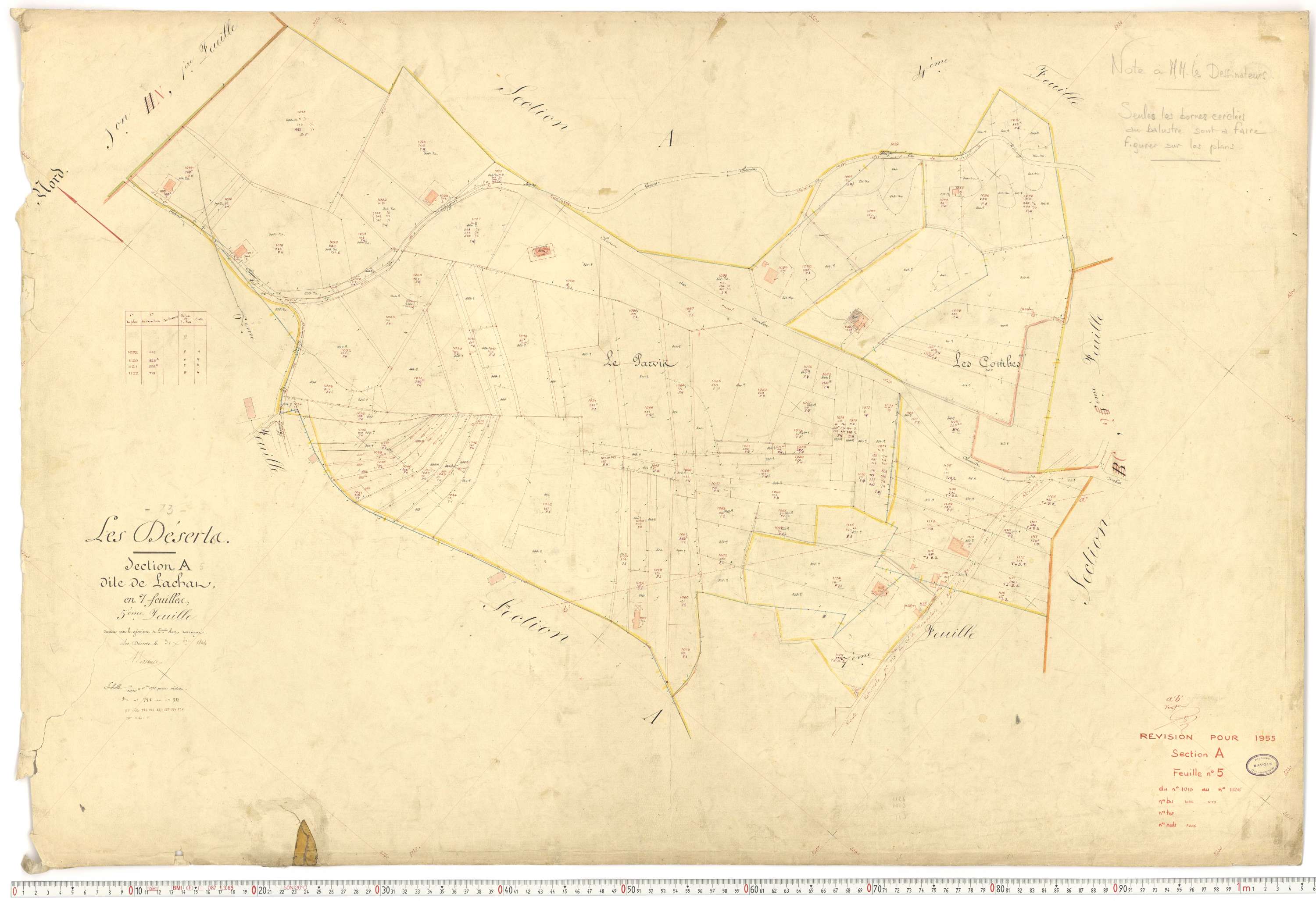Déserts - Cadastre français (1864).