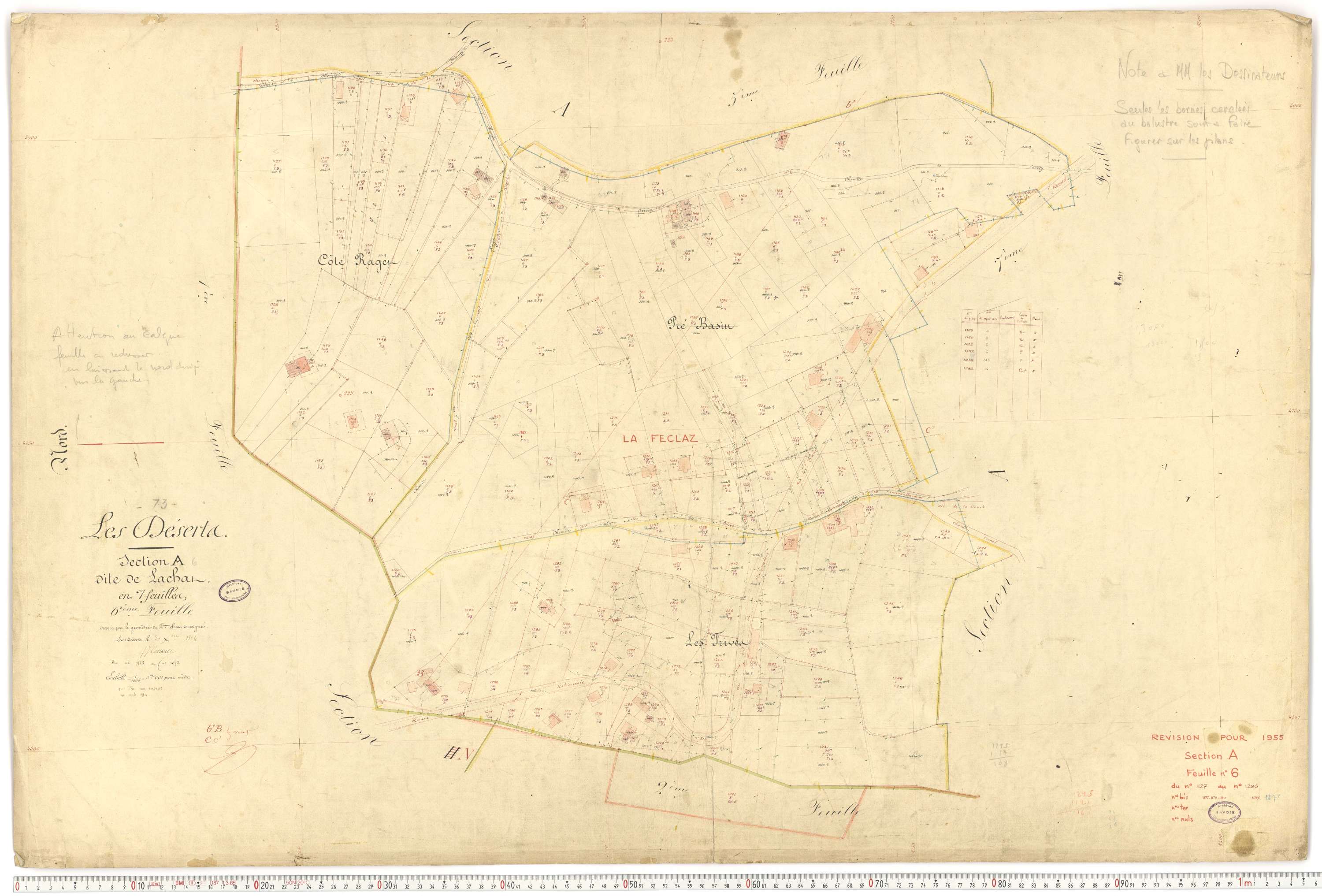 Déserts - Cadastre français (1864).