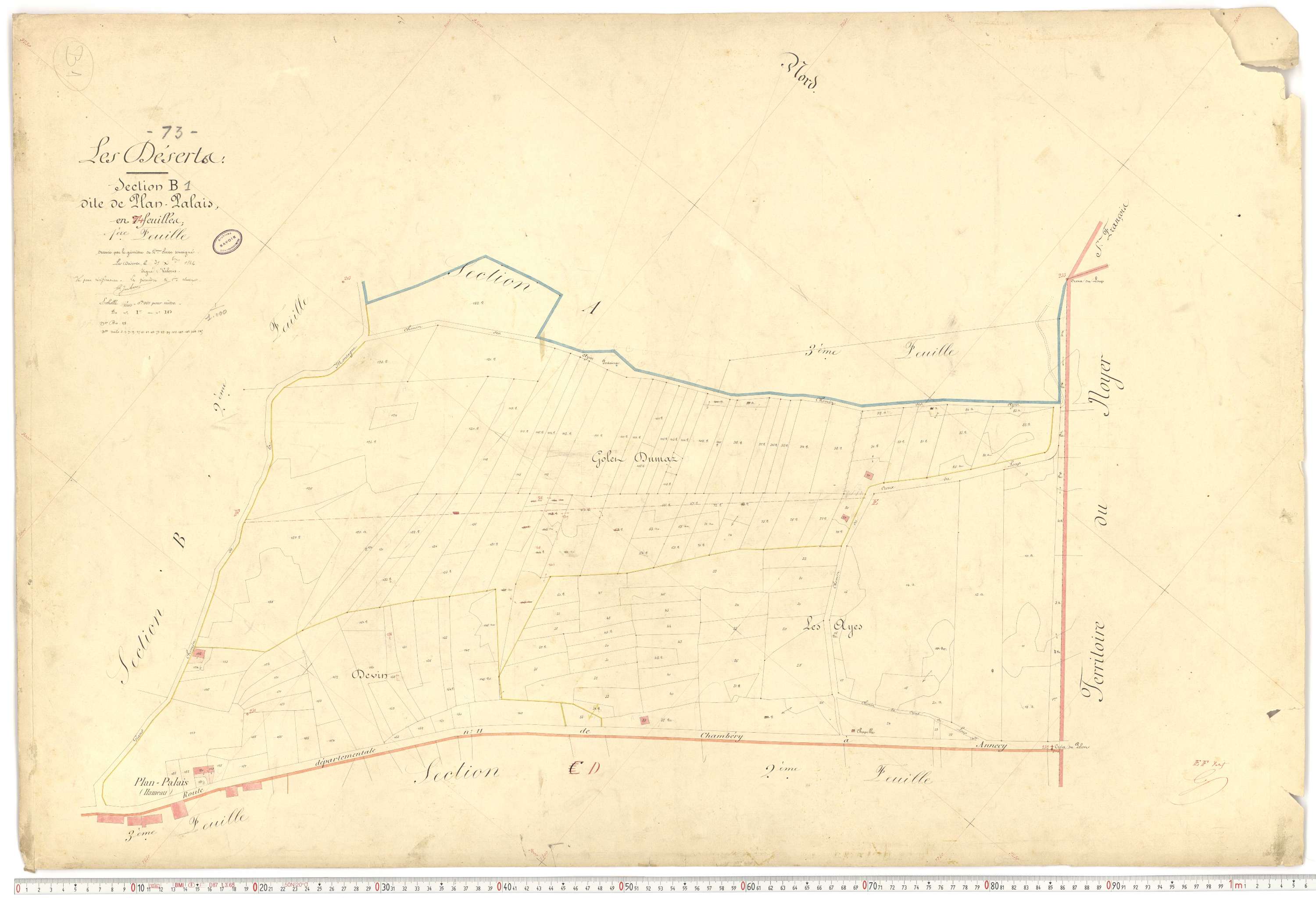 Déserts - Cadastre français (1864).
