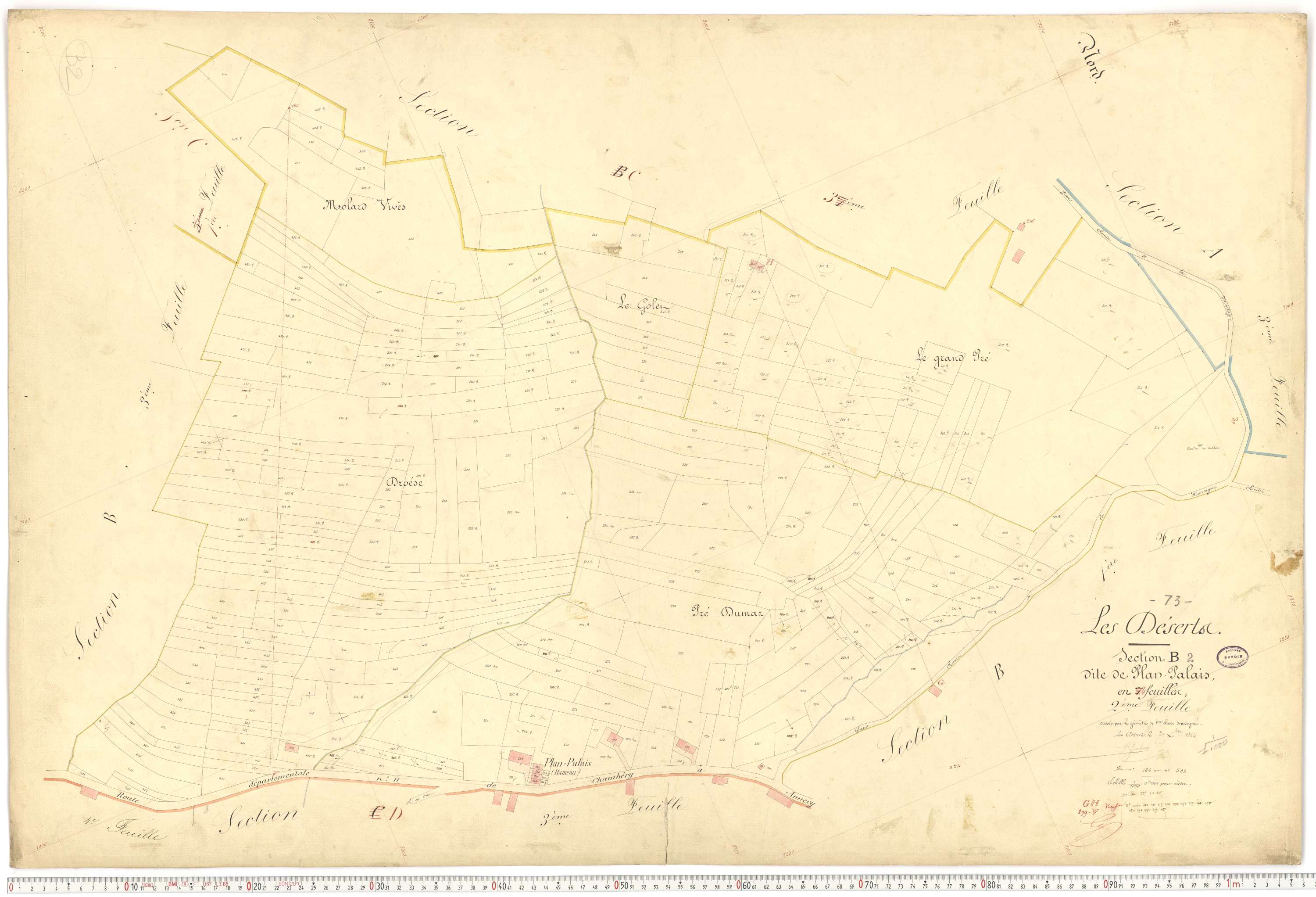 Déserts - Cadastre français (1864).