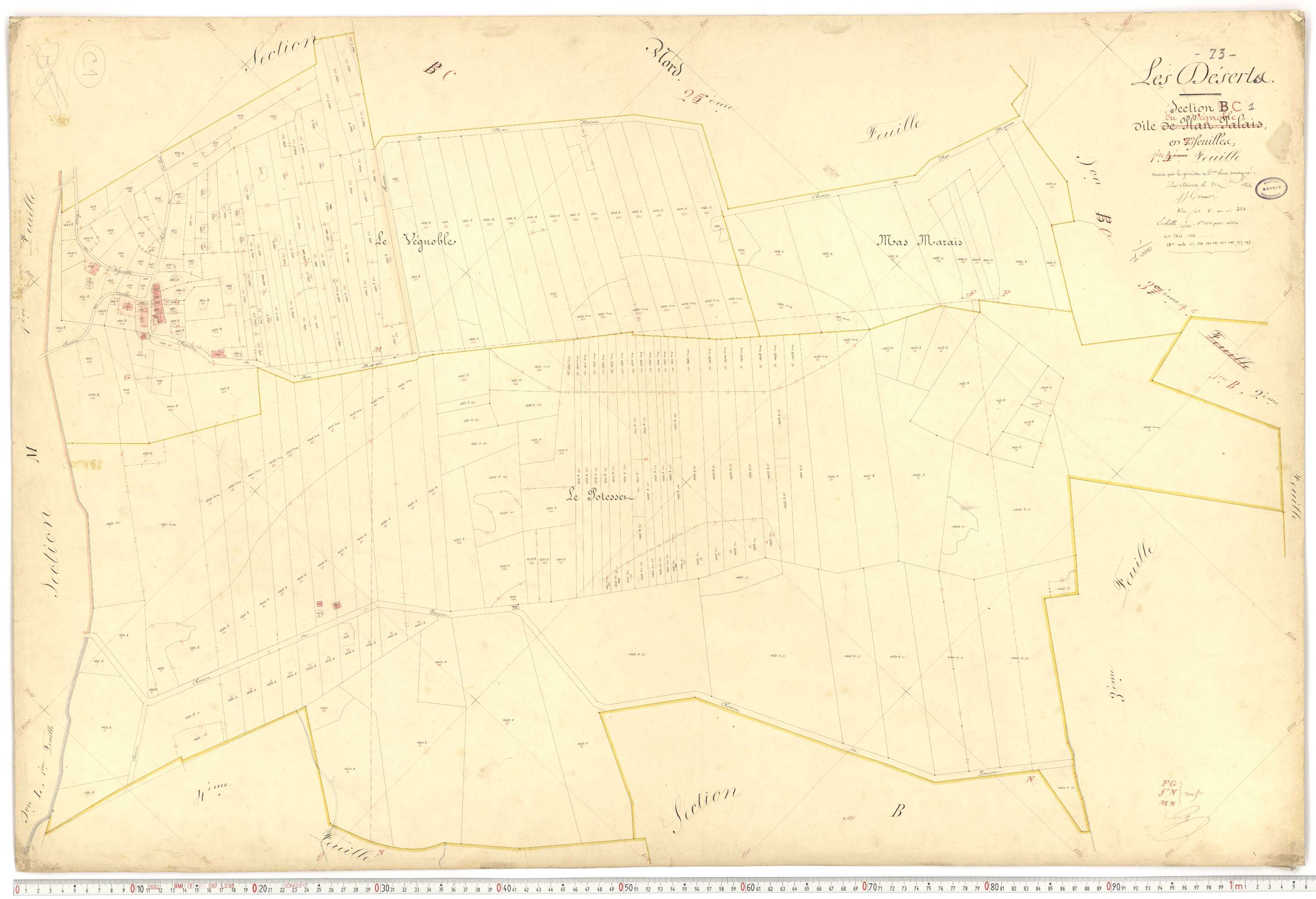 Déserts - Cadastre français (1864).