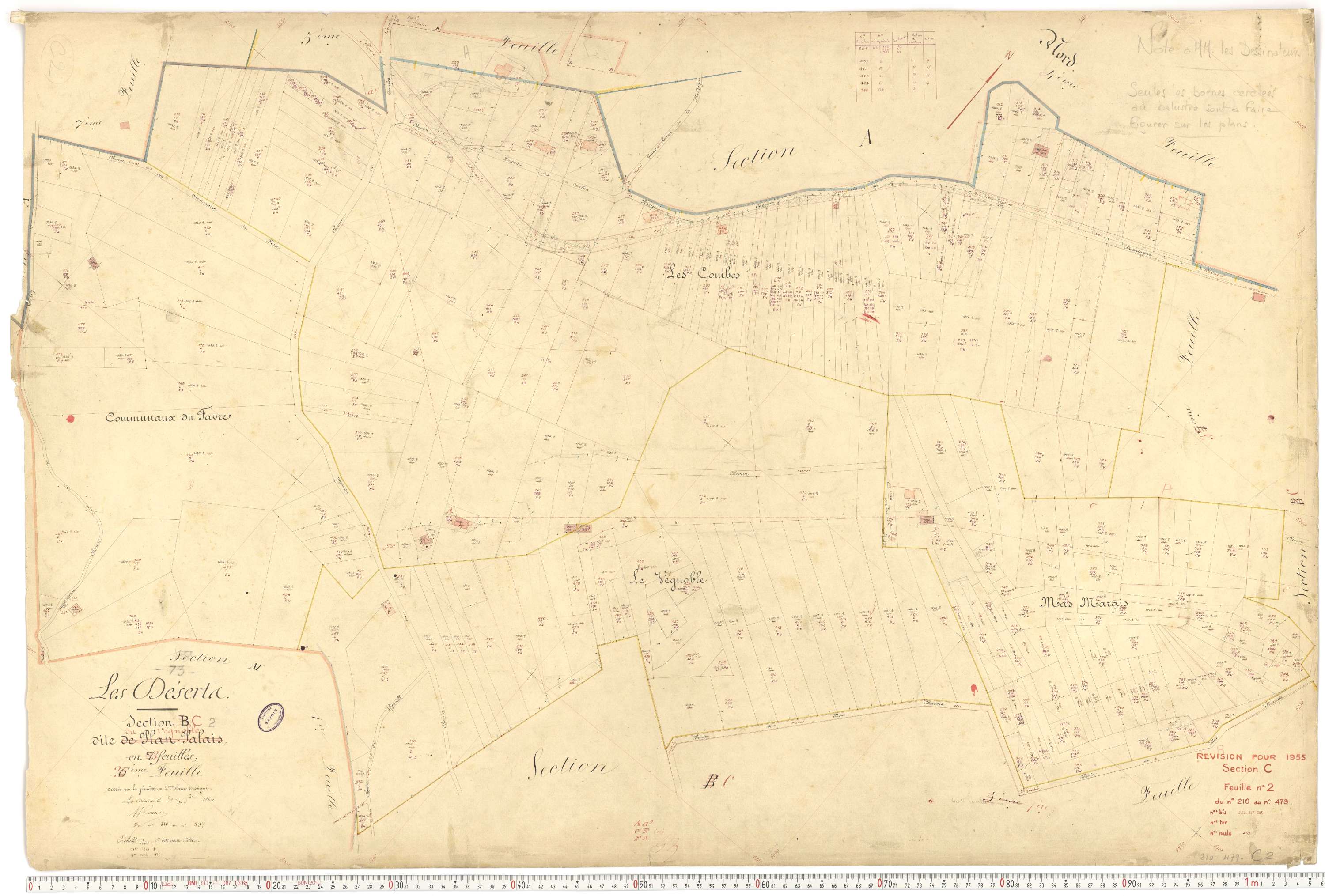 Déserts - Cadastre français (1864).