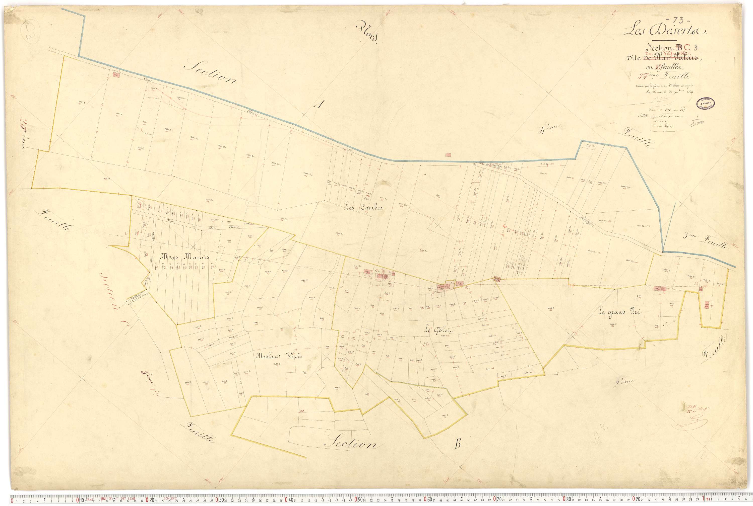 Déserts - Cadastre français (1864).