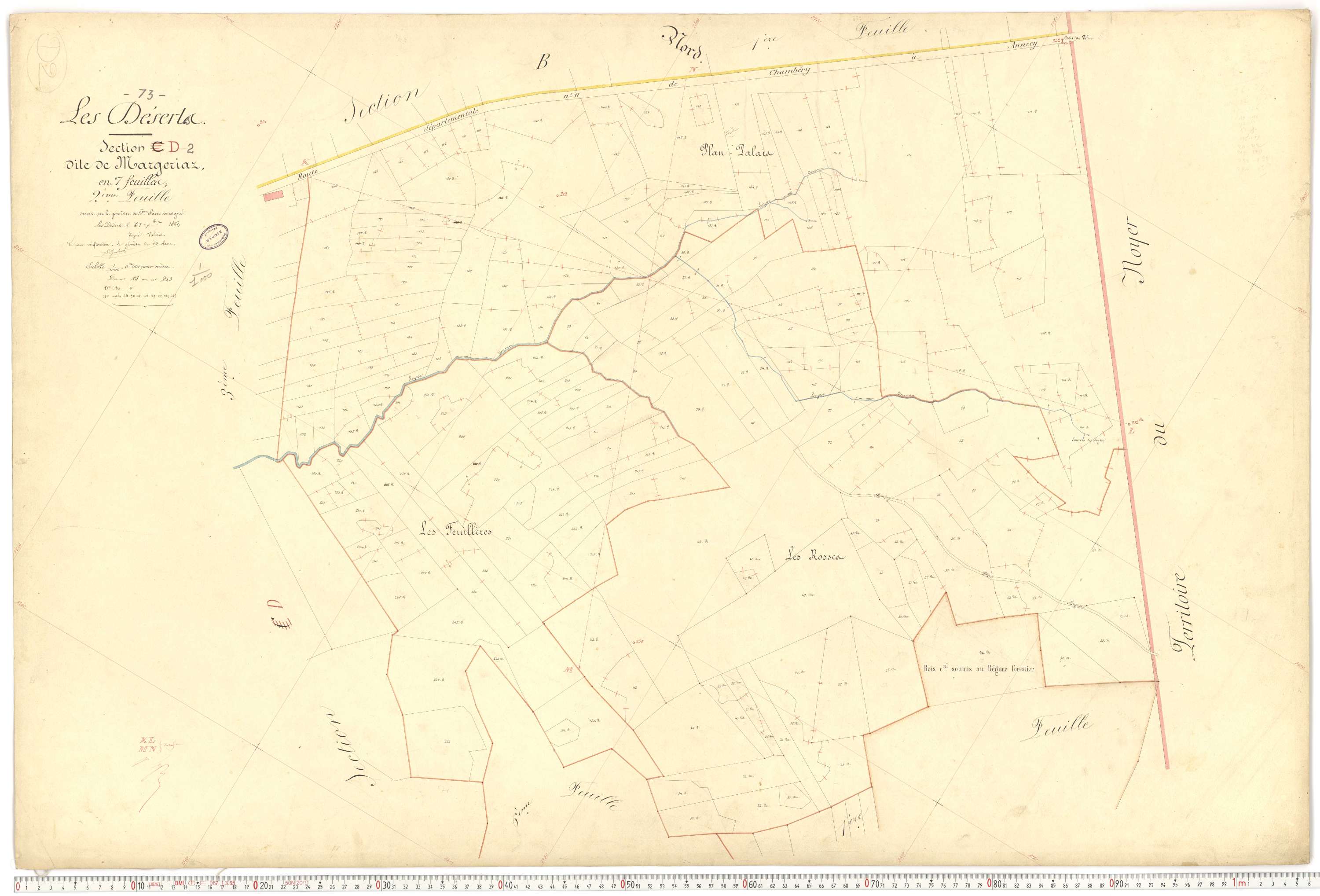 Déserts - Cadastre français (1864).