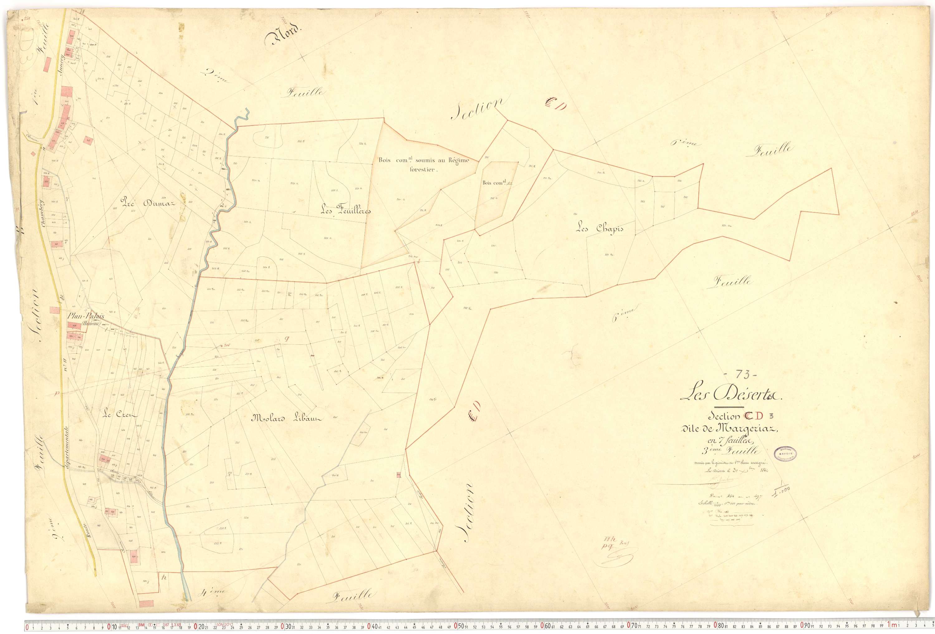 Déserts - Cadastre français (1864).