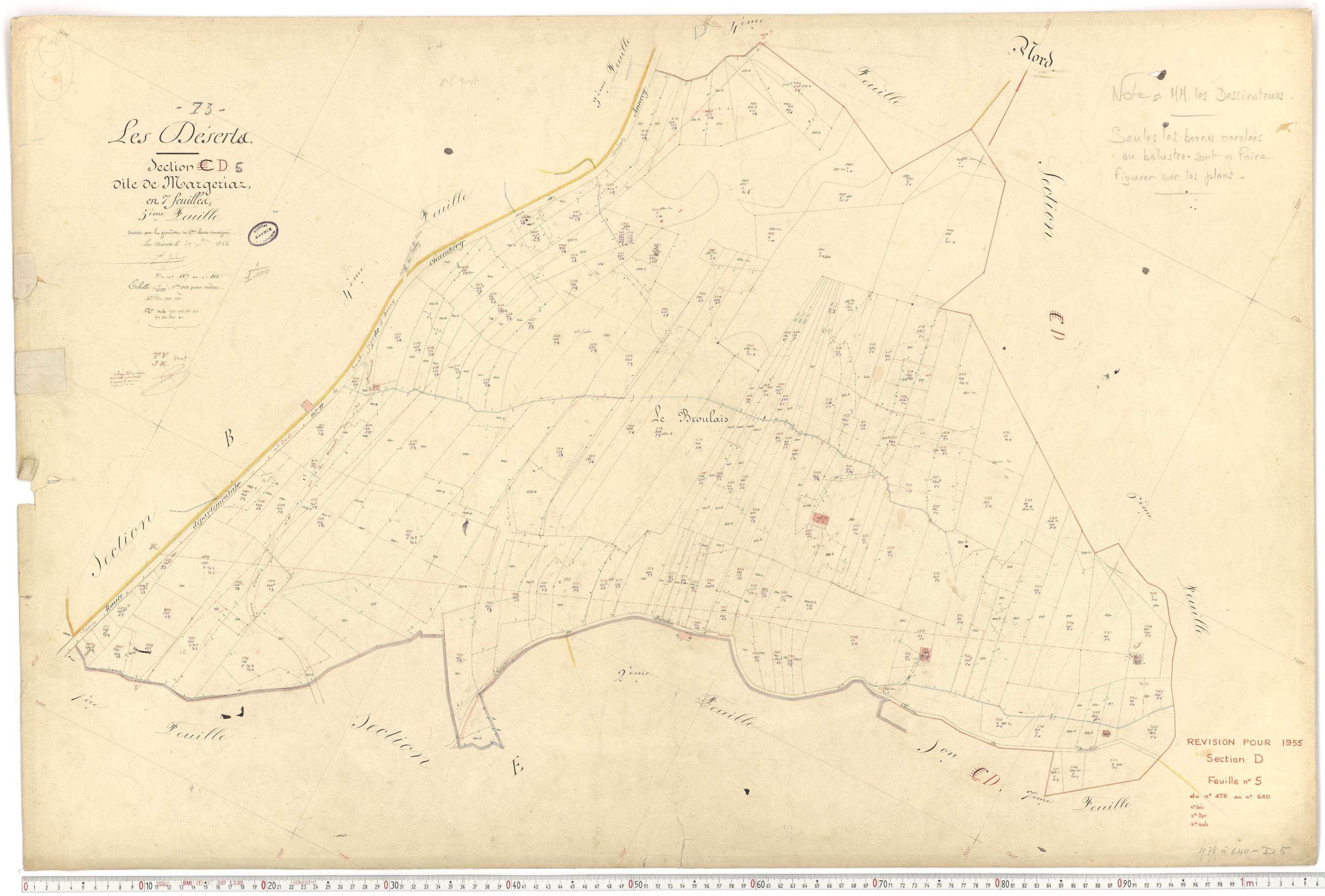 Déserts - Cadastre français (1864).