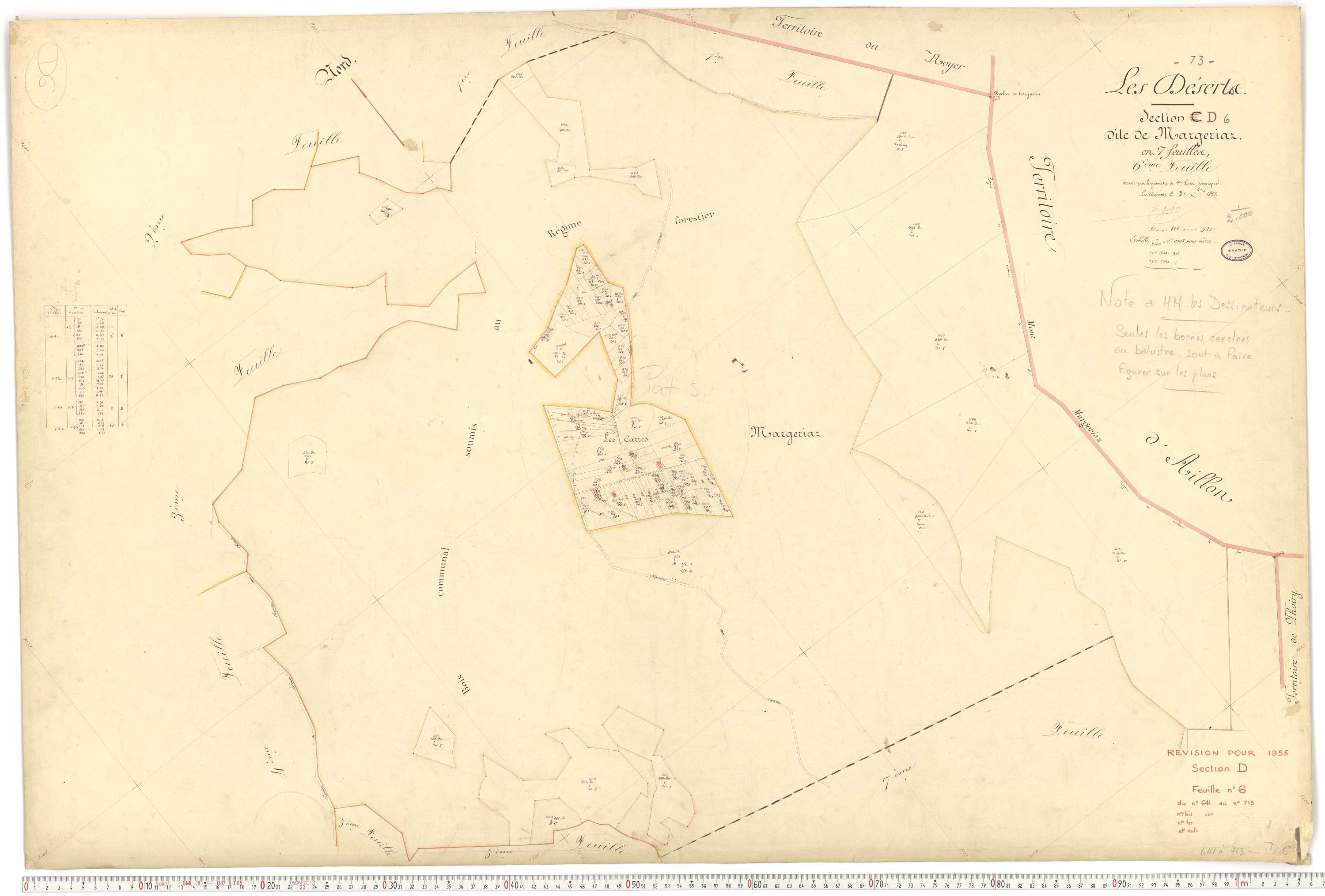 Déserts - Cadastre français (1864).