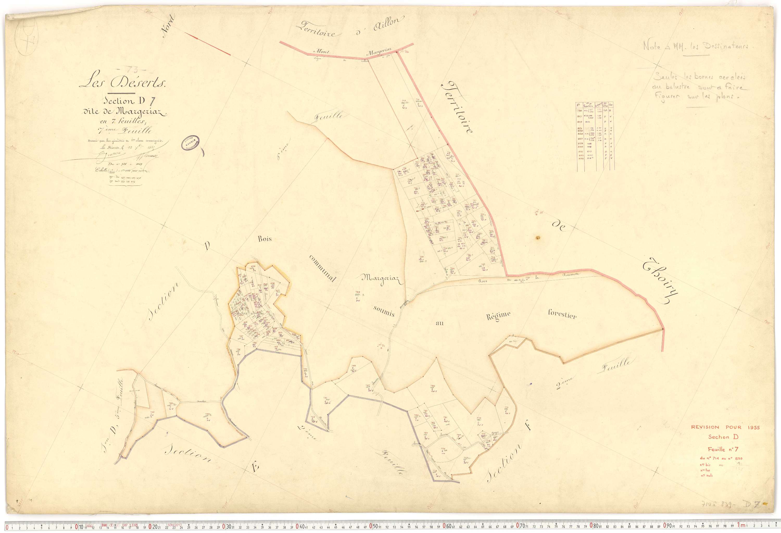 Déserts - Cadastre français (1864).