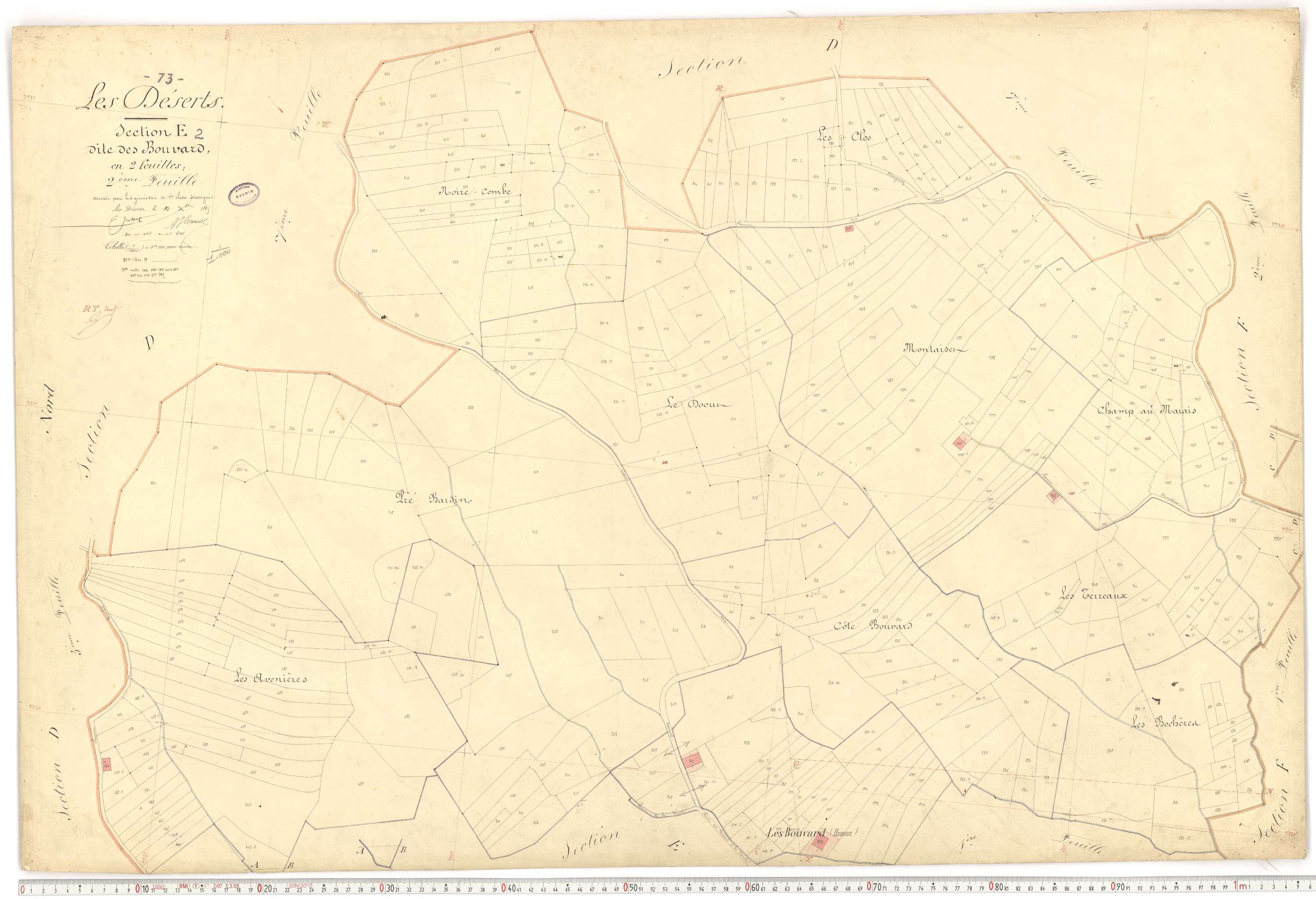 Déserts - Cadastre français (1864).