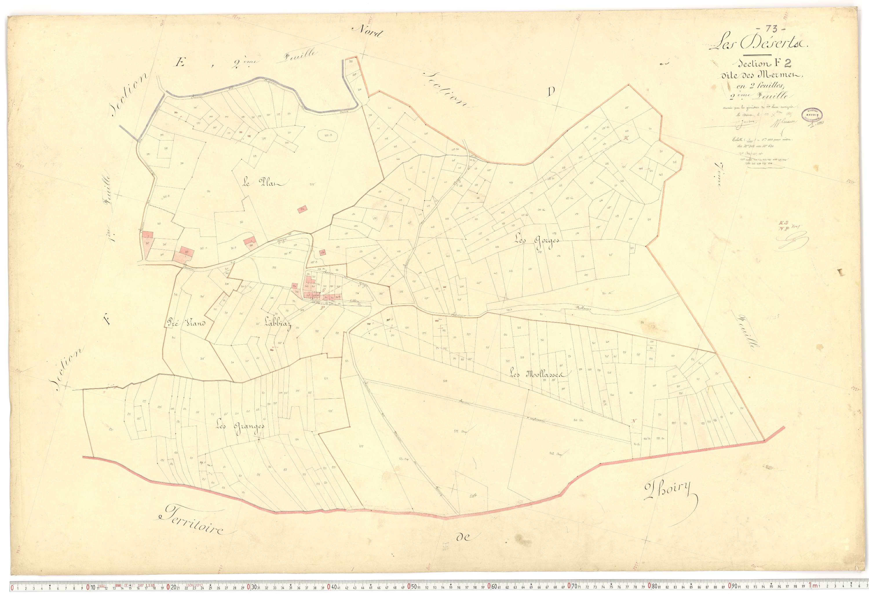 Déserts - Cadastre français (1864).