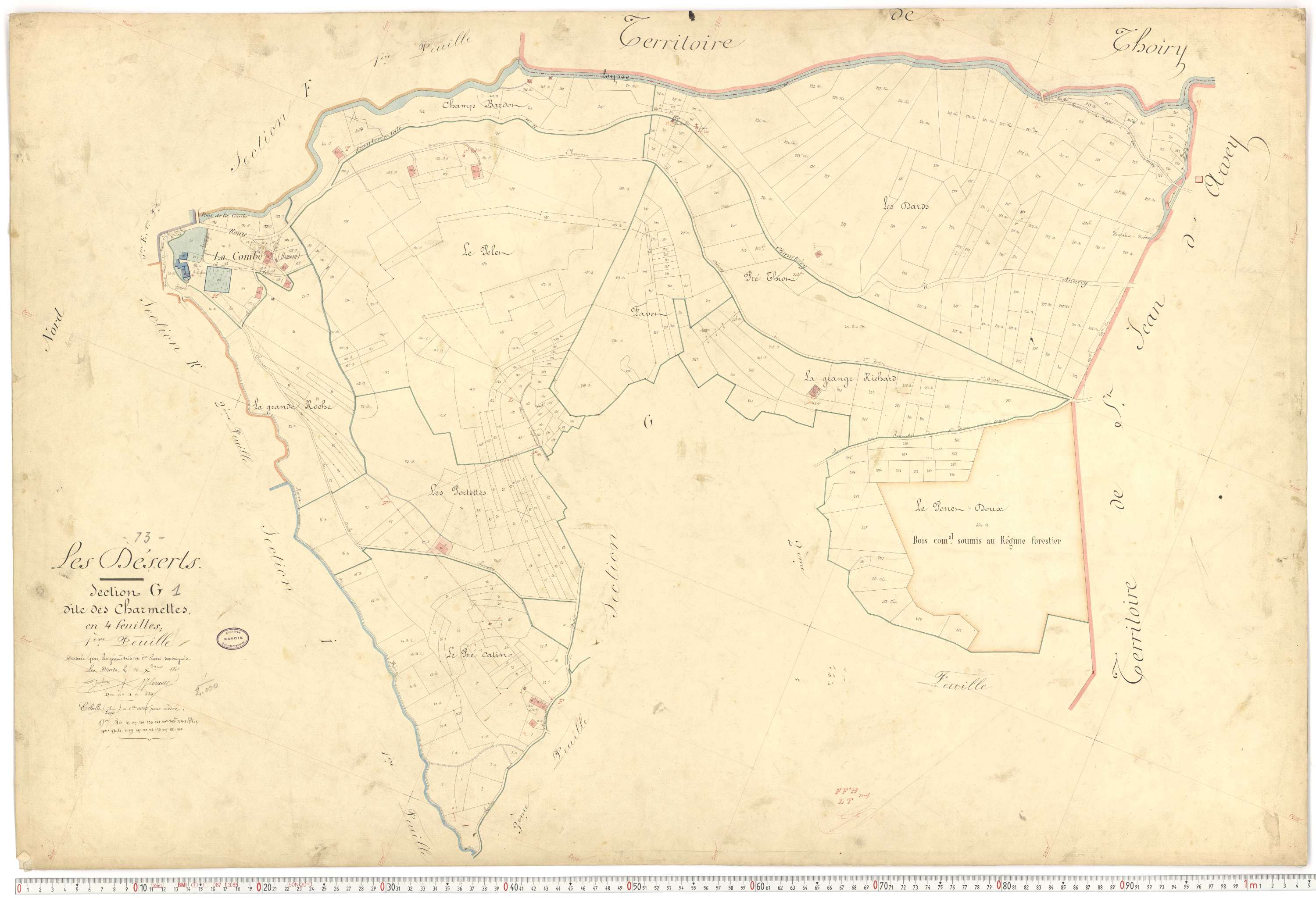 Déserts - Cadastre français (1864).