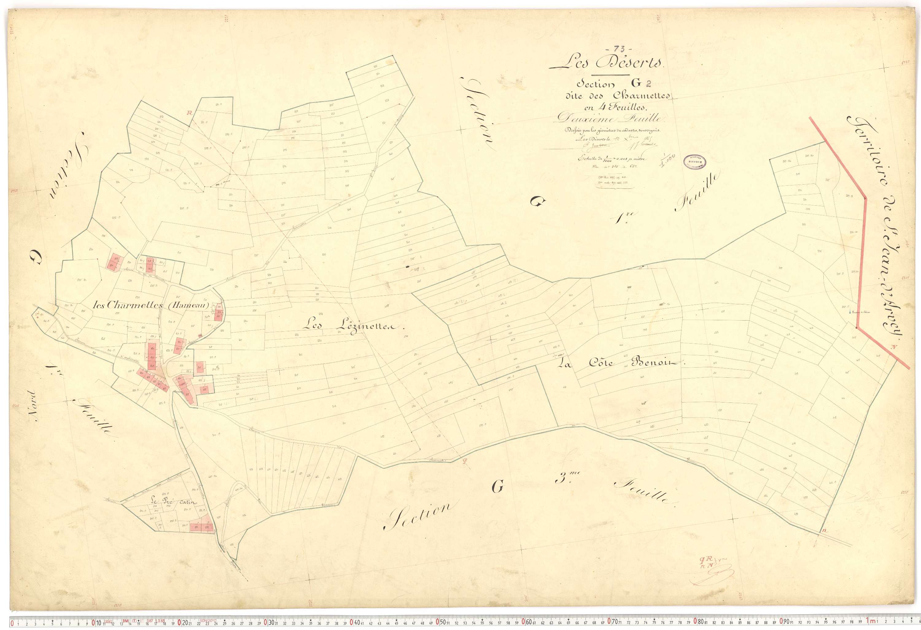 Déserts - Cadastre français (1864).