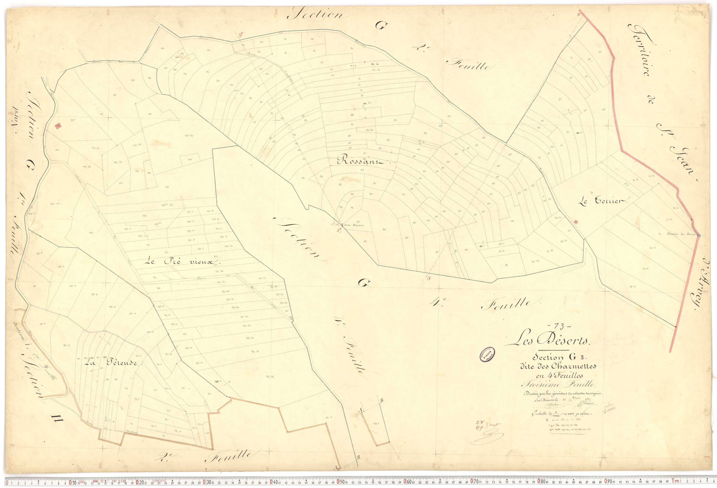 Déserts - Cadastre français (1864).