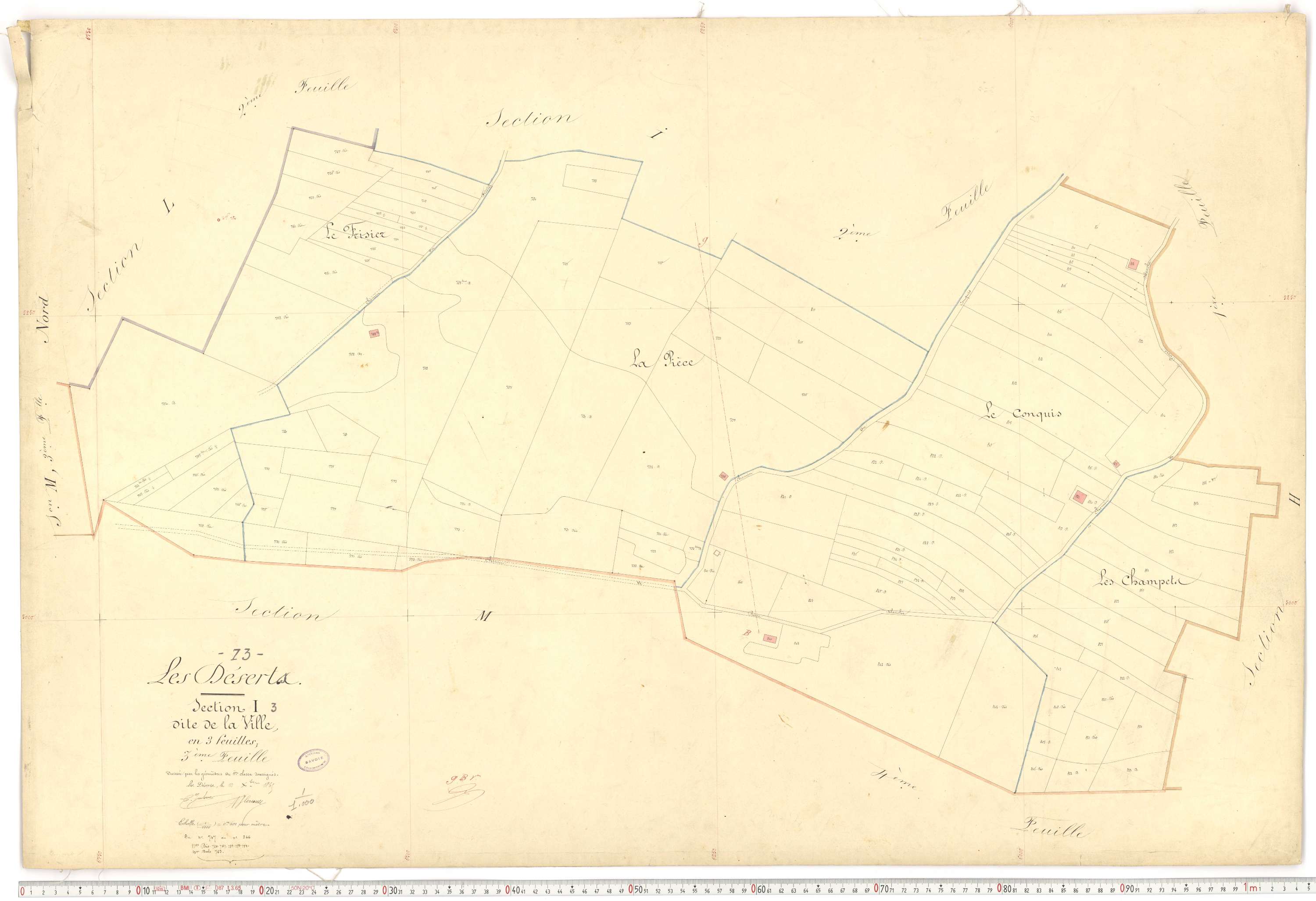 Déserts - Cadastre français (1864).