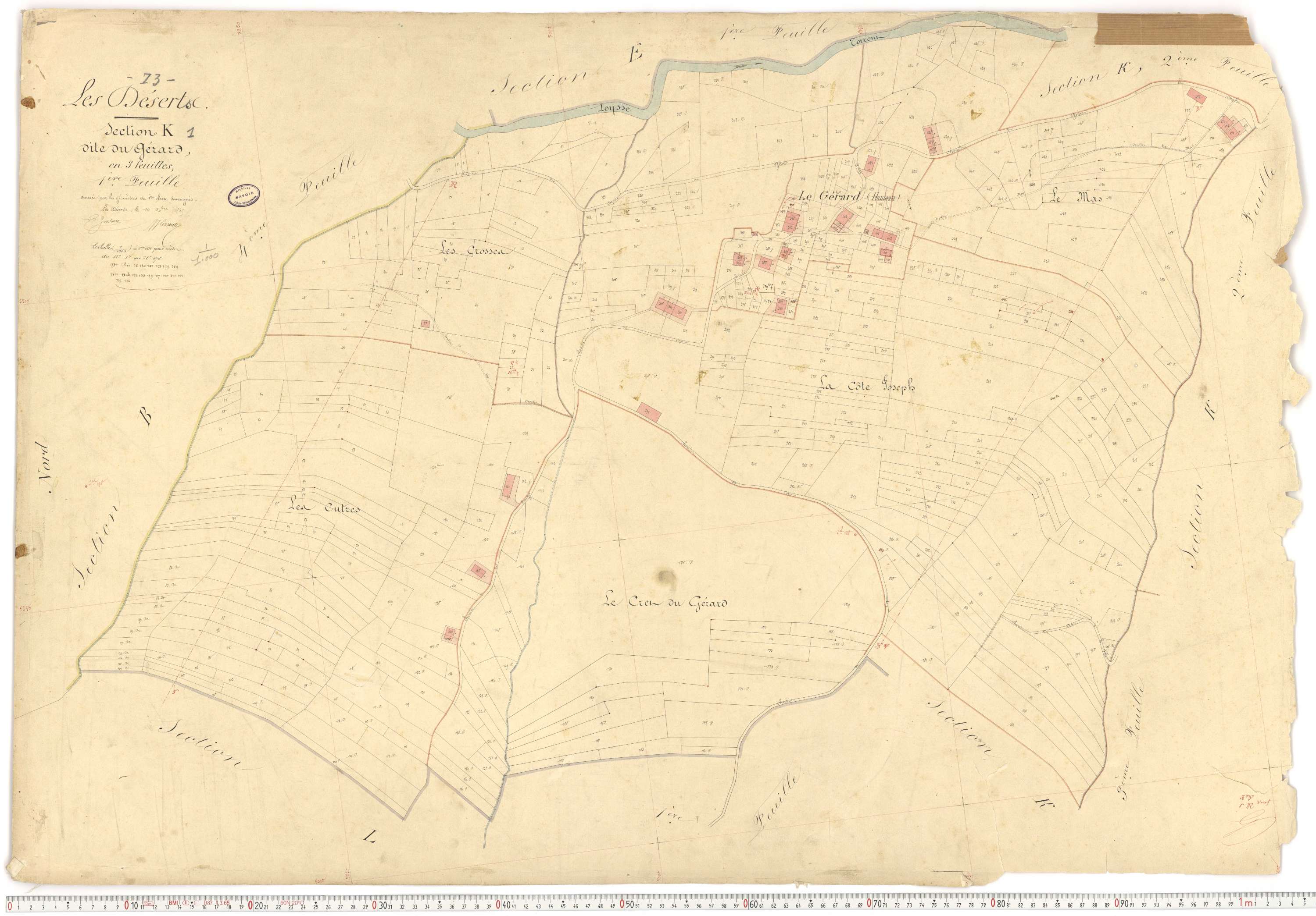 Déserts - Cadastre français (1864).