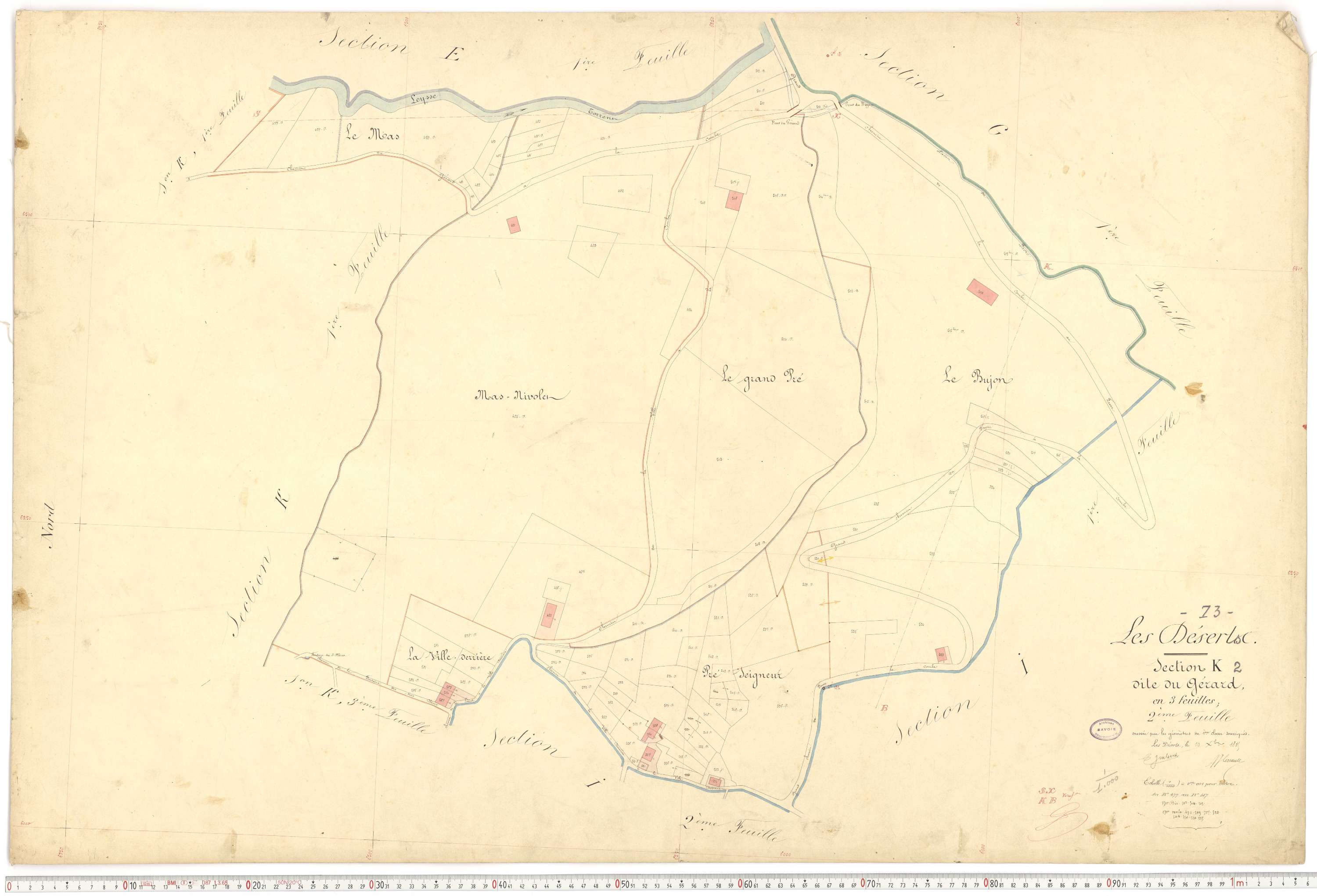 Déserts - Cadastre français (1864).