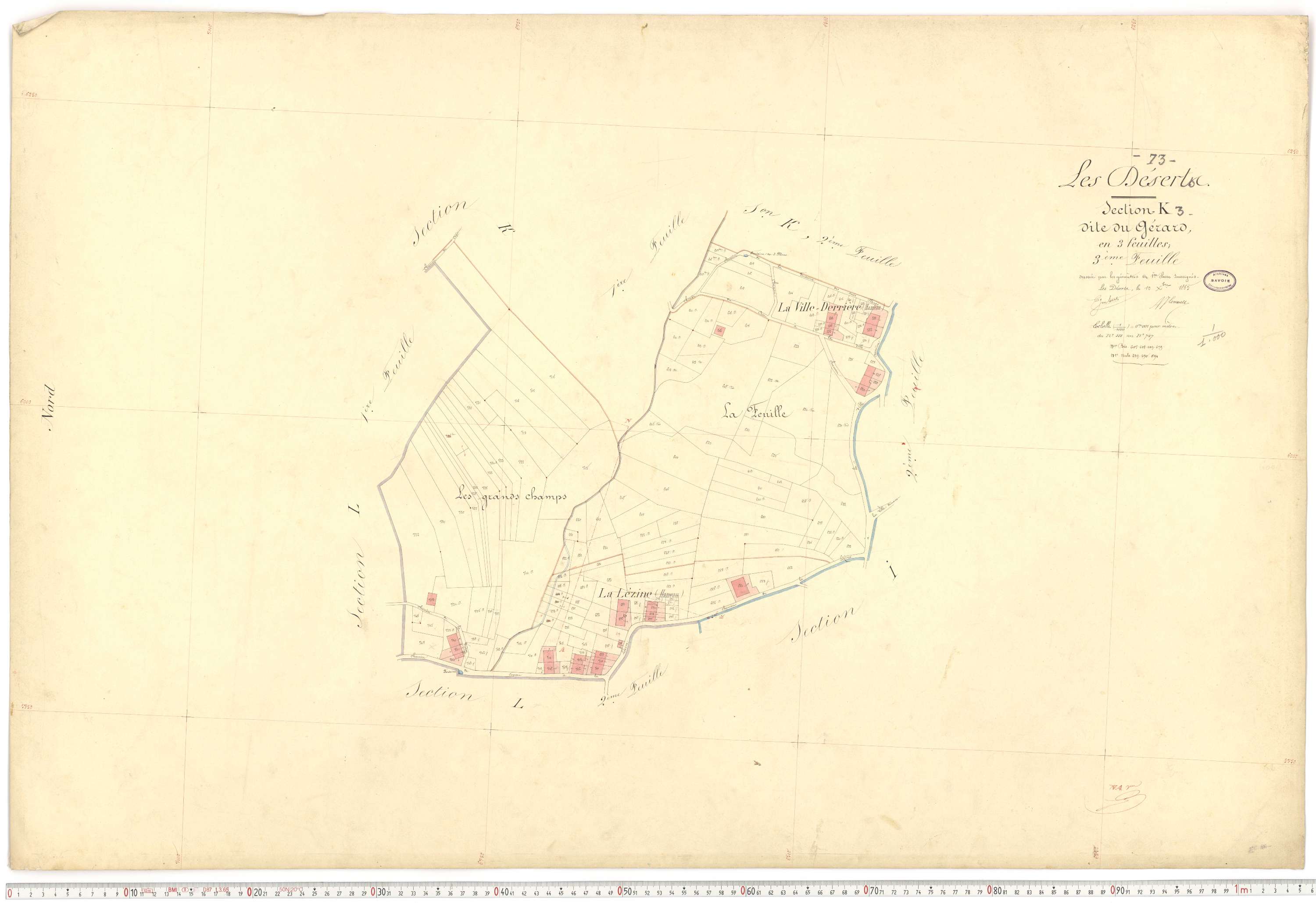 Déserts - Cadastre français (1864).