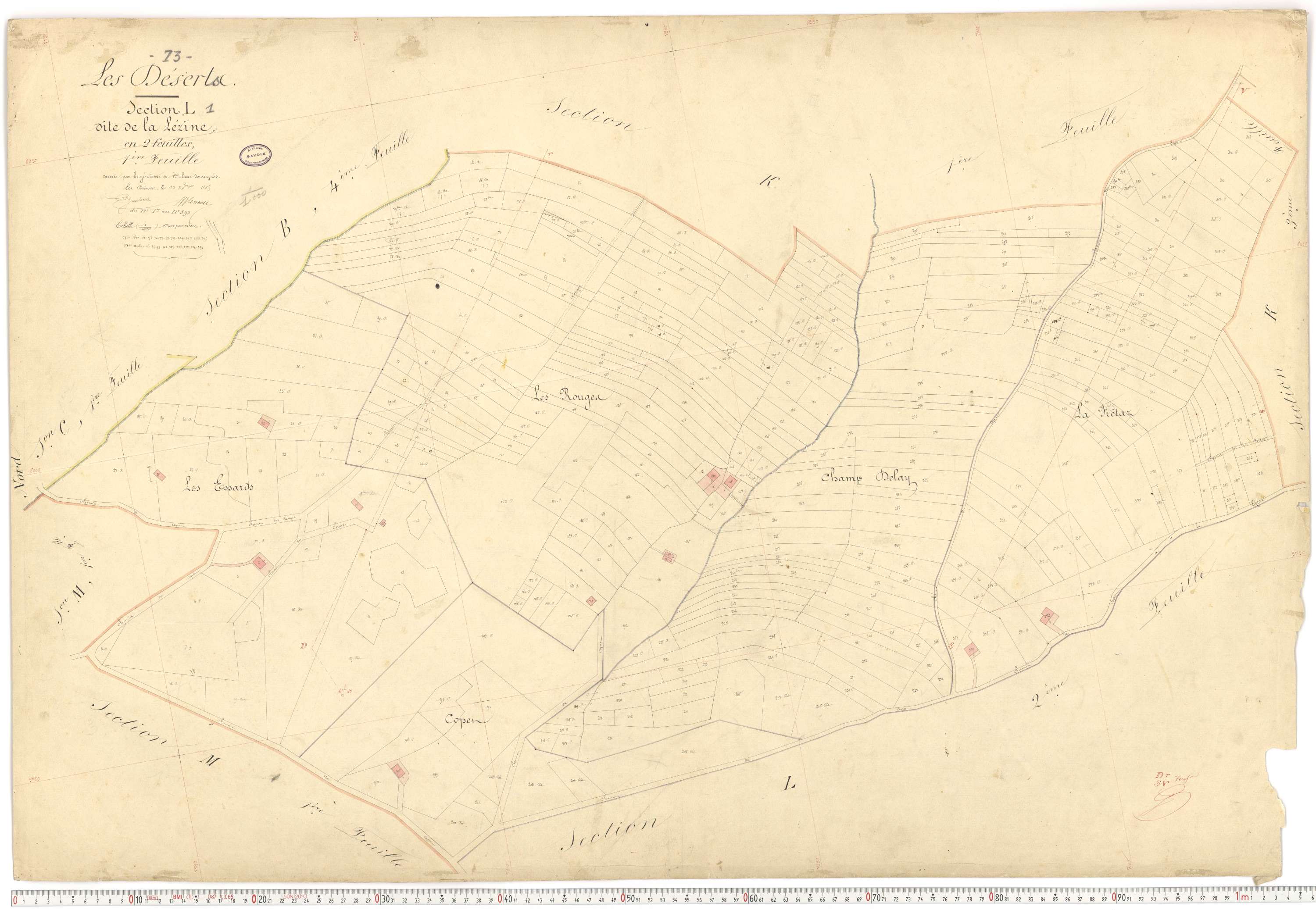 Déserts - Cadastre français (1864).
