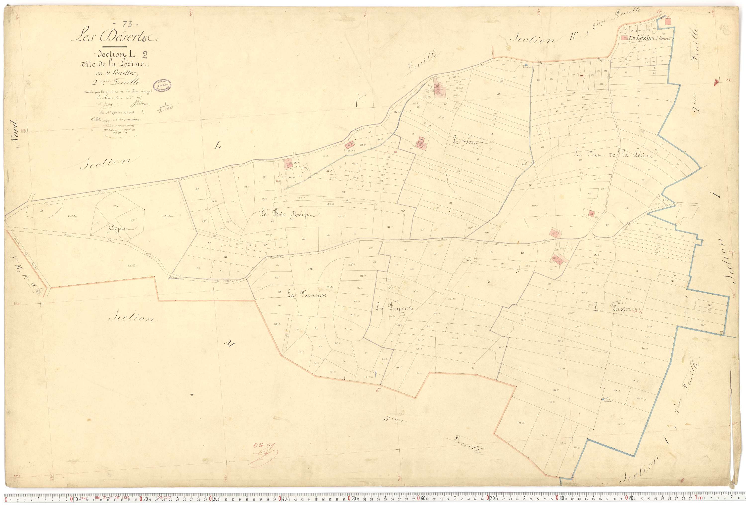 Déserts - Cadastre français (1864).