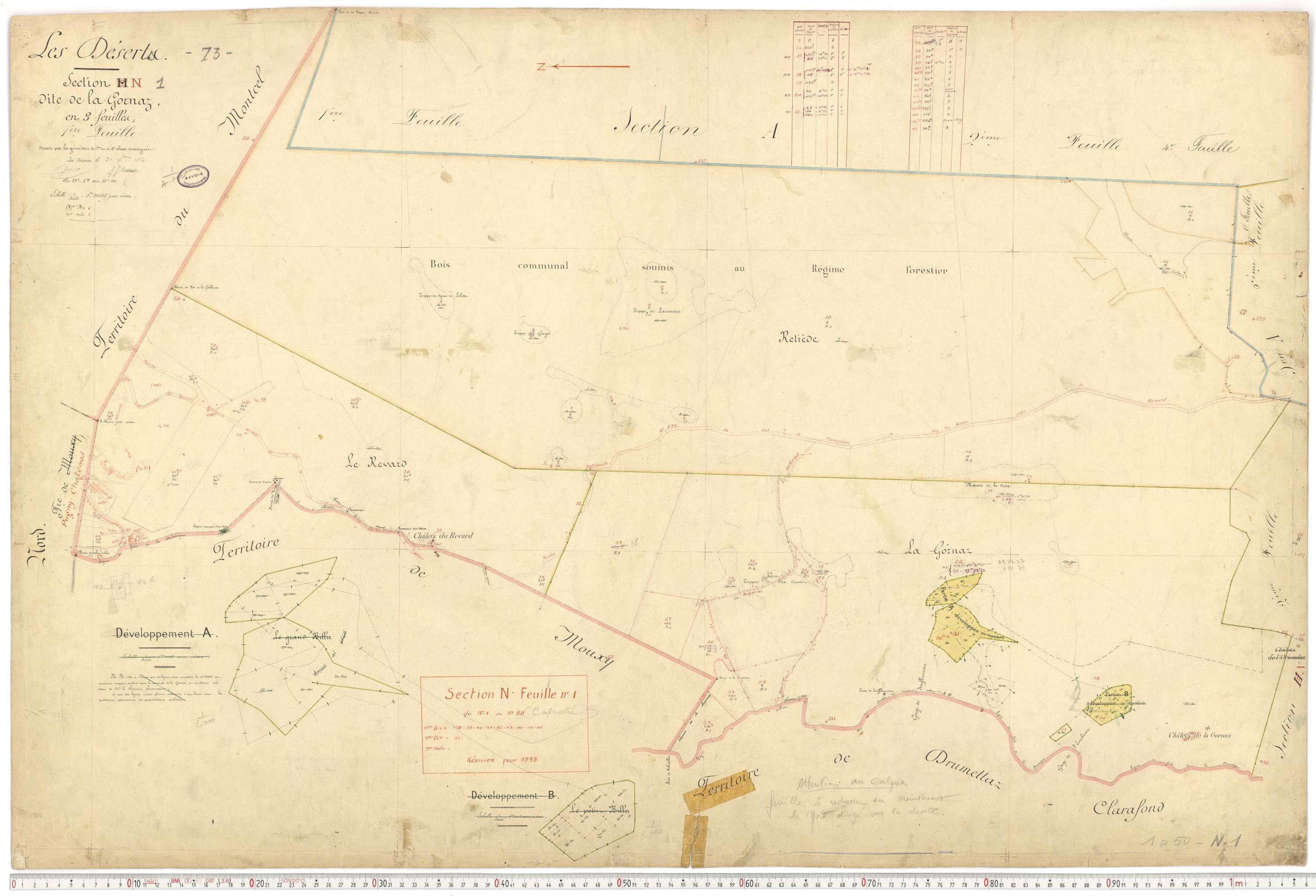 Déserts - Cadastre français (1864).