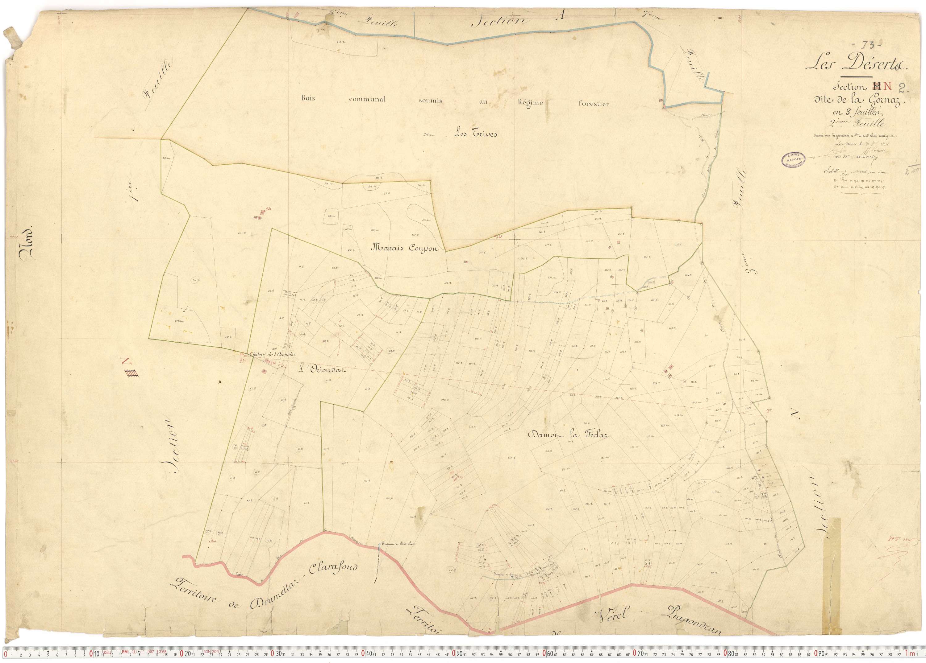 Déserts - Cadastre français (1864).