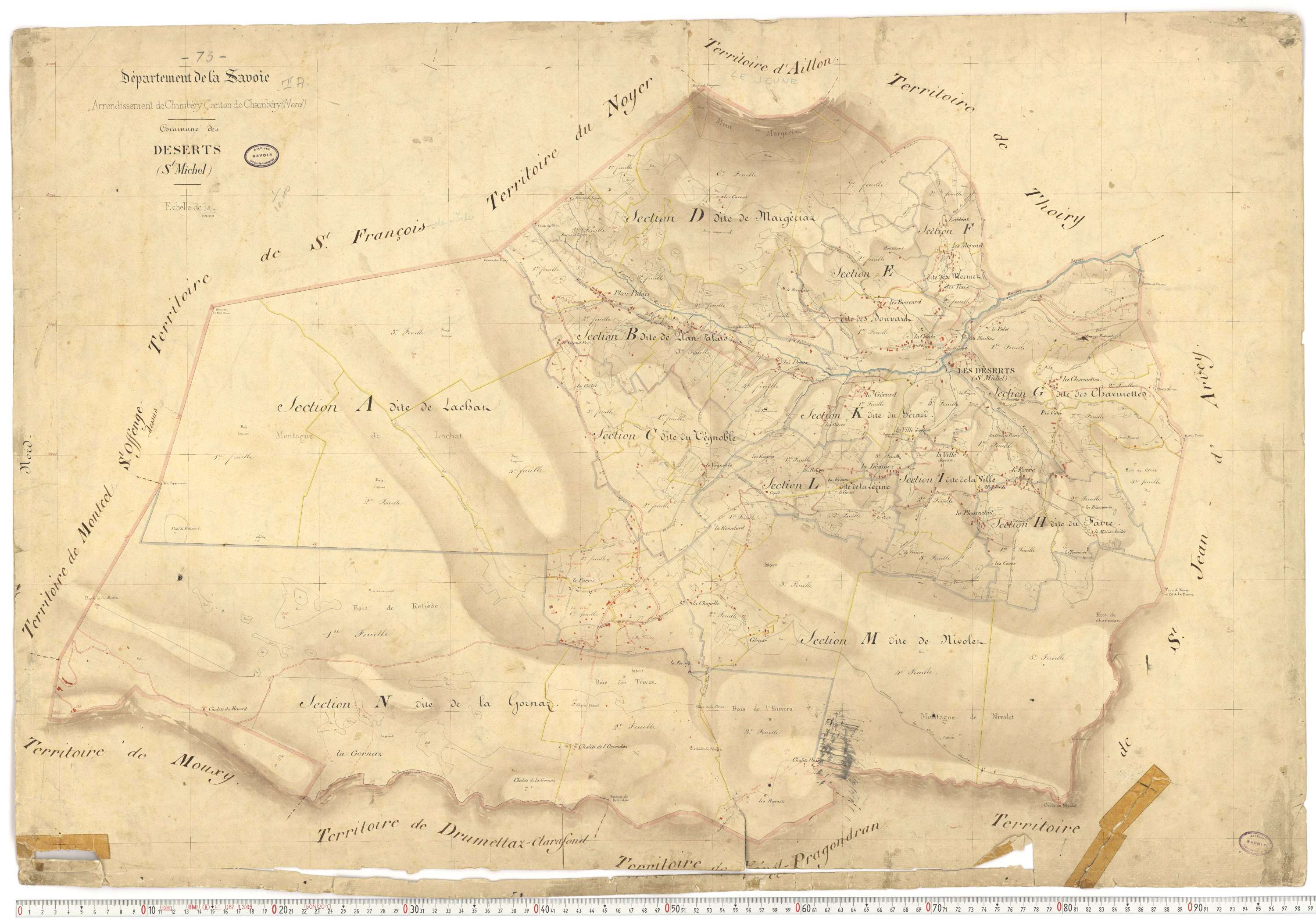 Déserts - Cadastre français (1864).