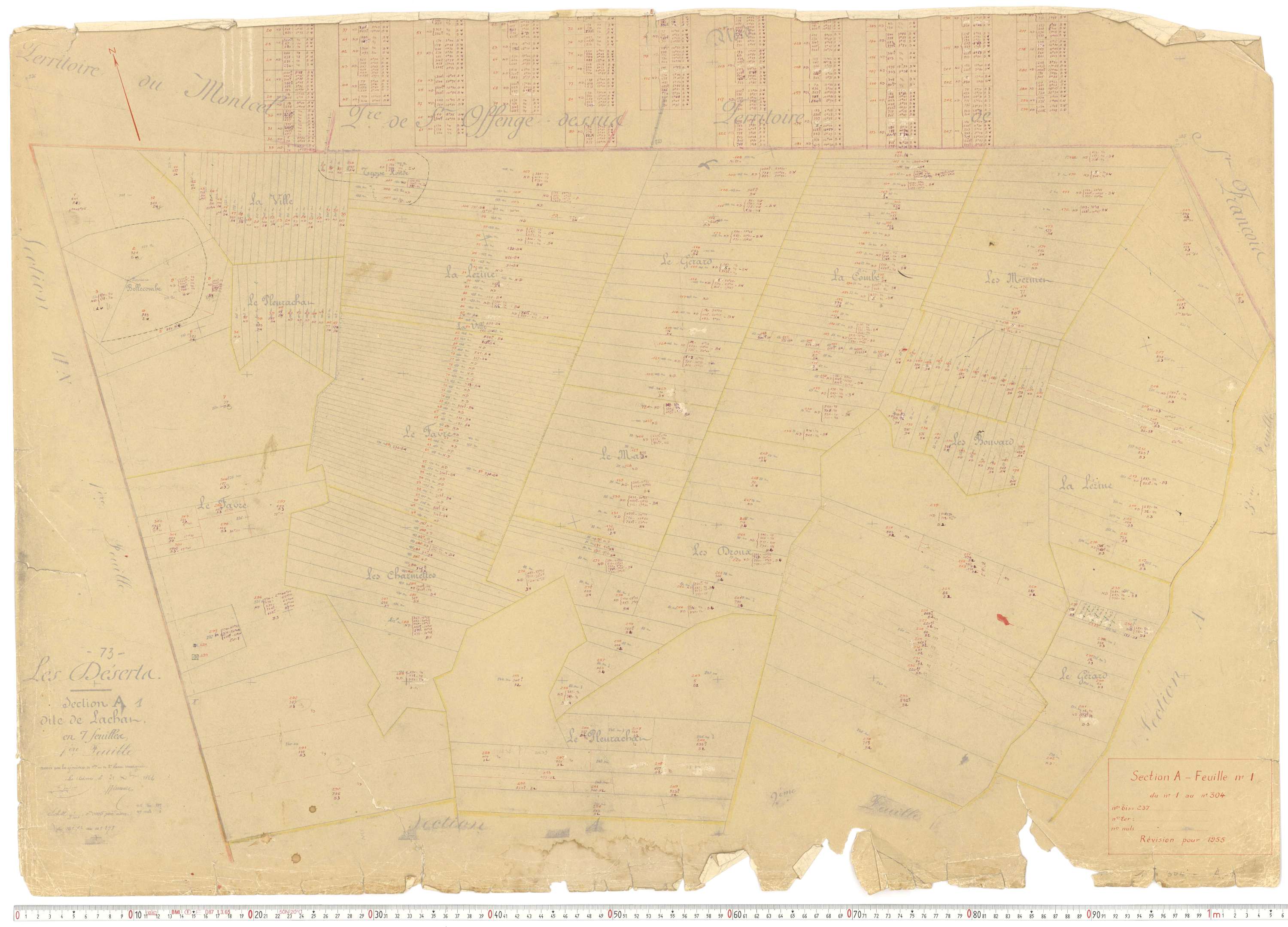 Déserts - Cadastre rénové, version de travail (1955).